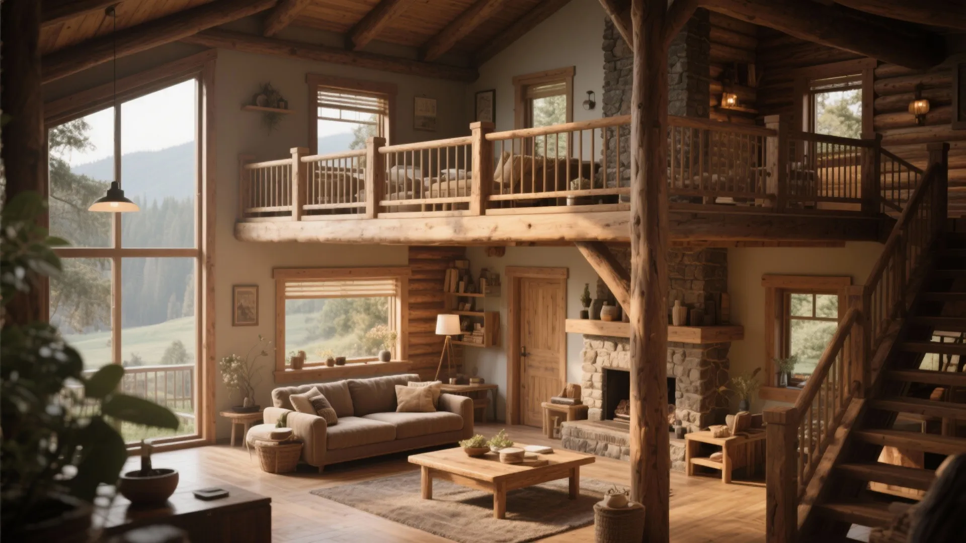 10. Open Loft Overlooking Living Room