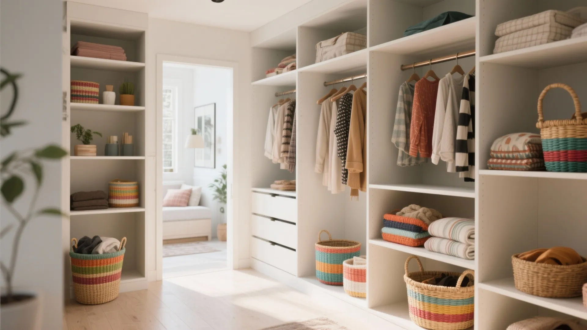 Open Wardrobe with Modular Shelving