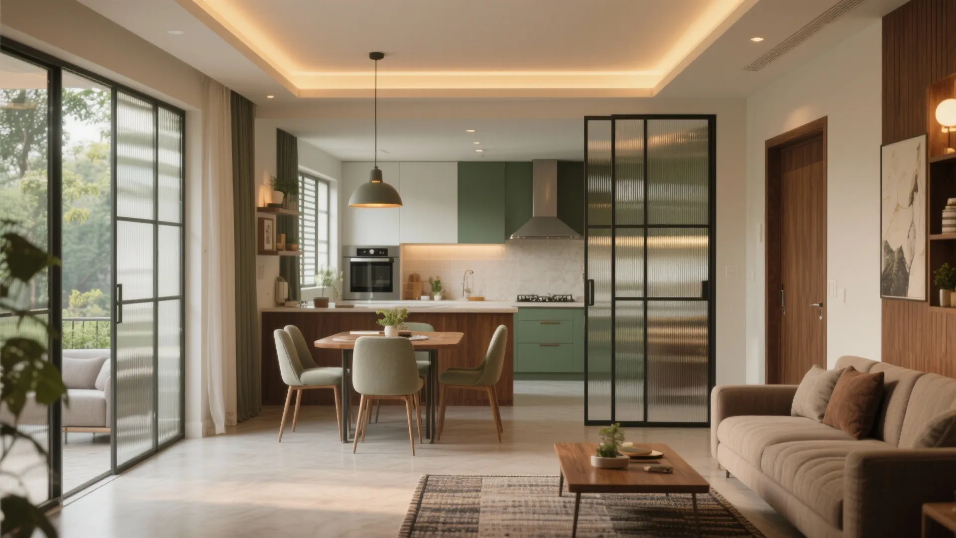 Open-plan living that respects privacy