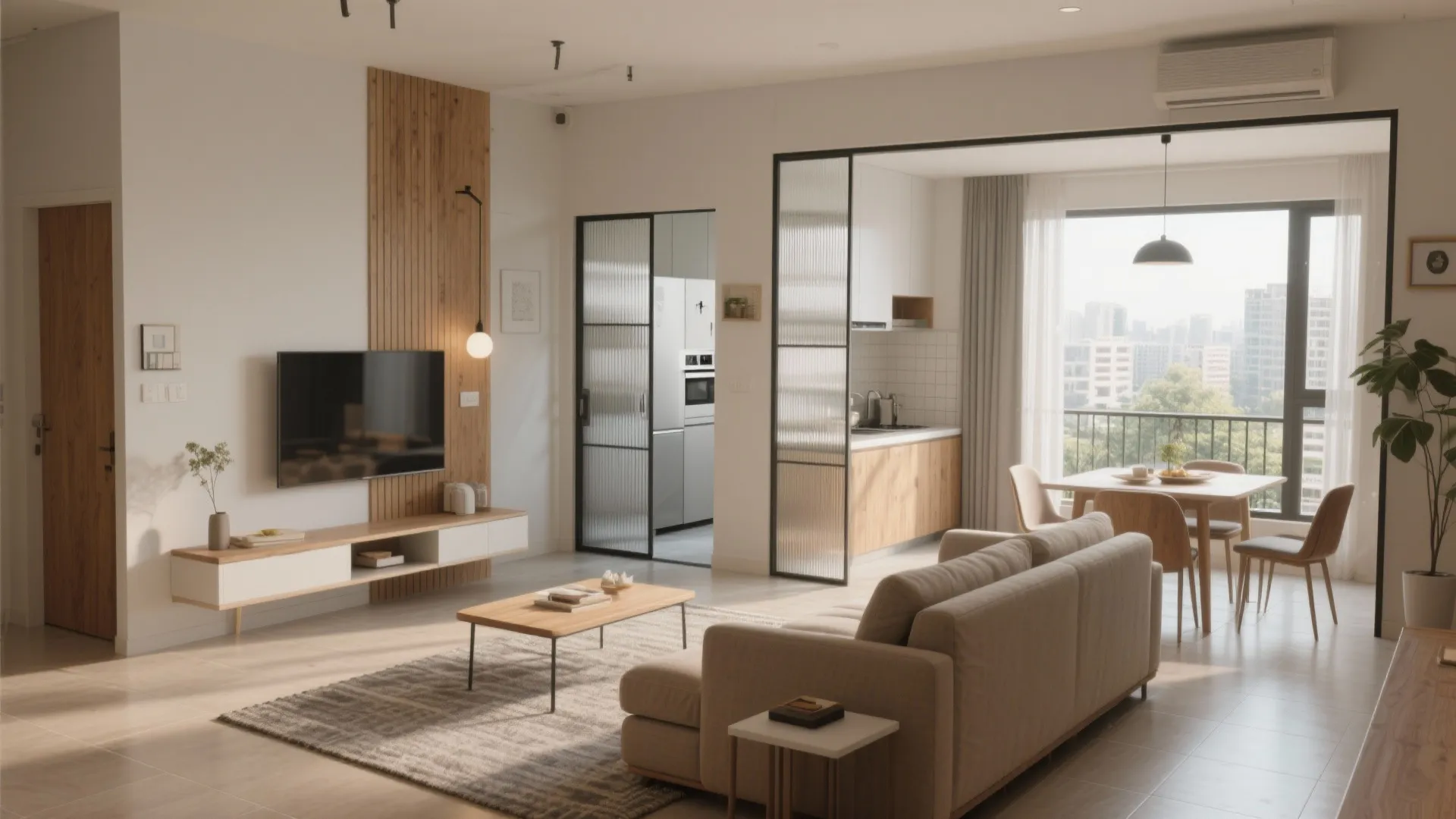 Open-Plan Living for a Brighter 1 BHK