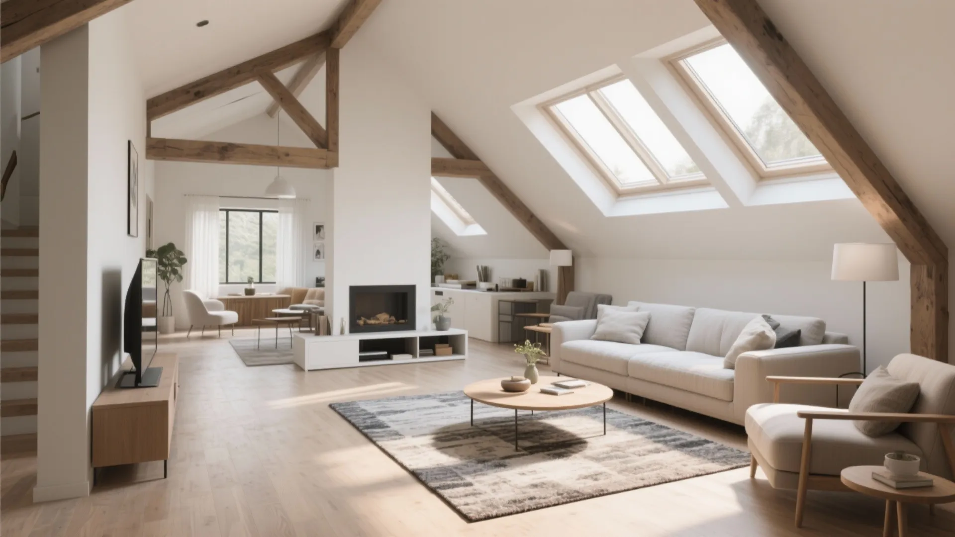 4. Open-Plan Attic Layout