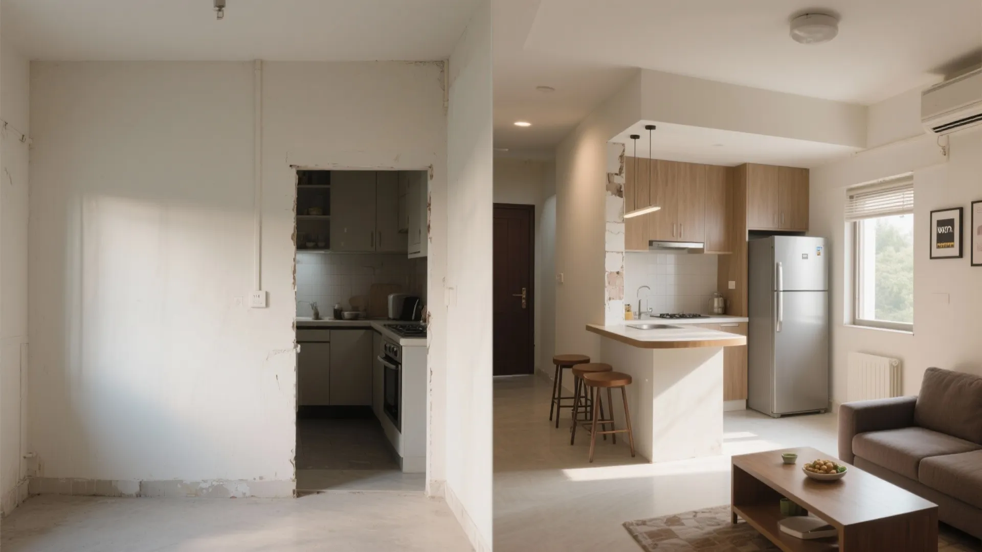 Open-plan living with a defined kitchen edge