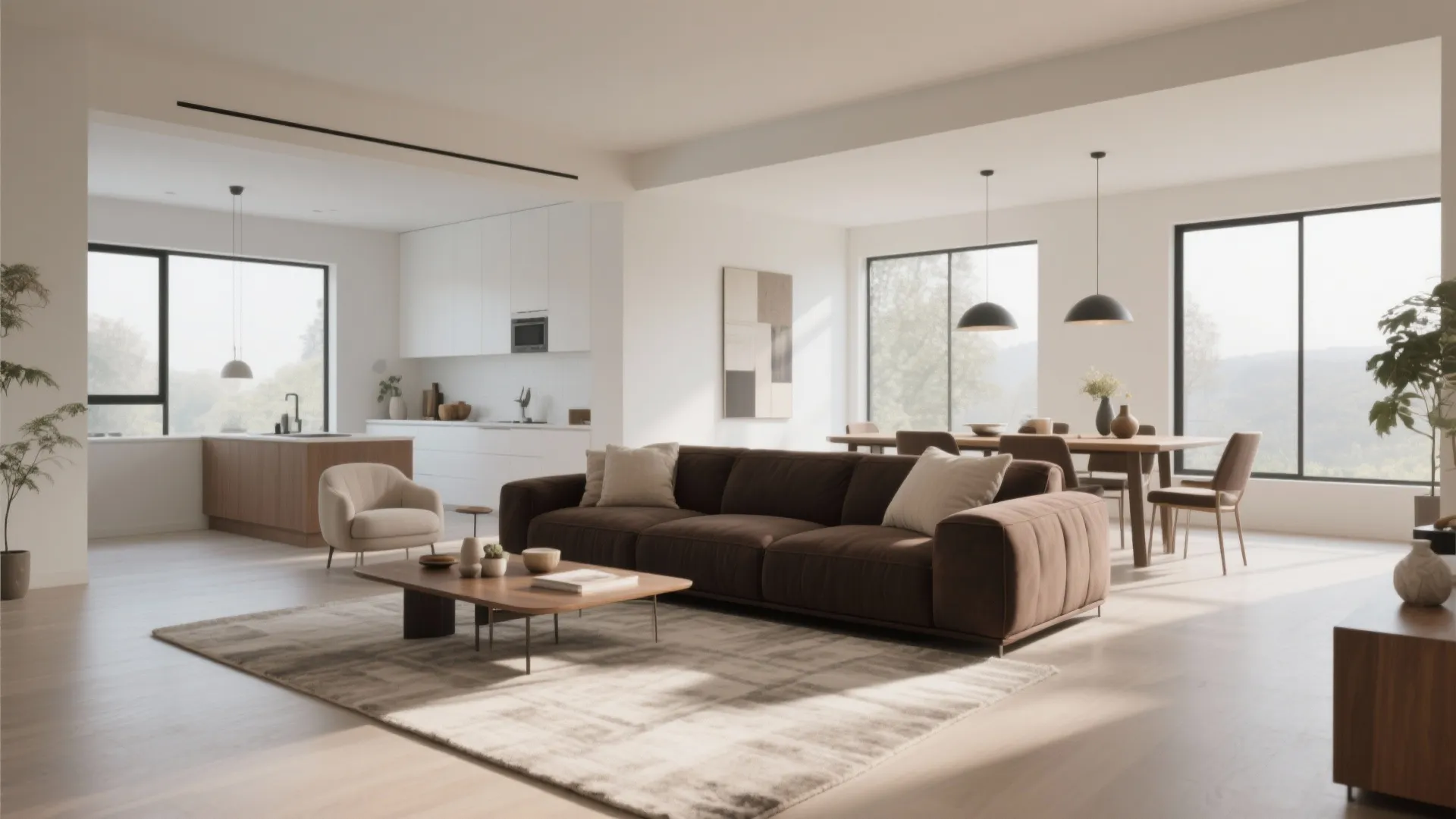 9. Open-Plan Flow with Neutral Accessories