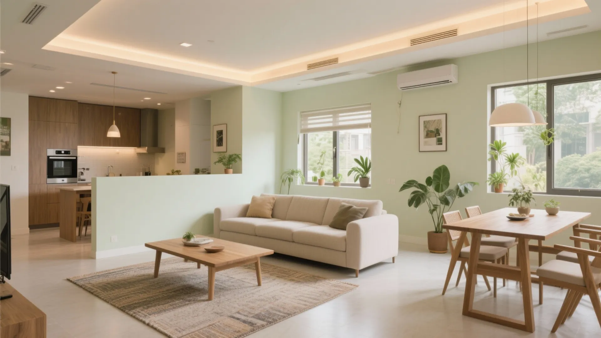 Open-Concept Social Floor: Living-Dining With a Calm Core