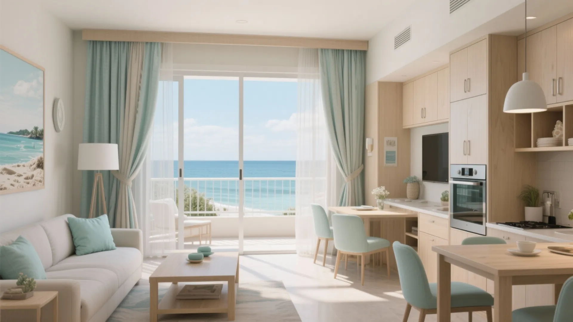 1. Open-Plan Living with Coastal Breeze