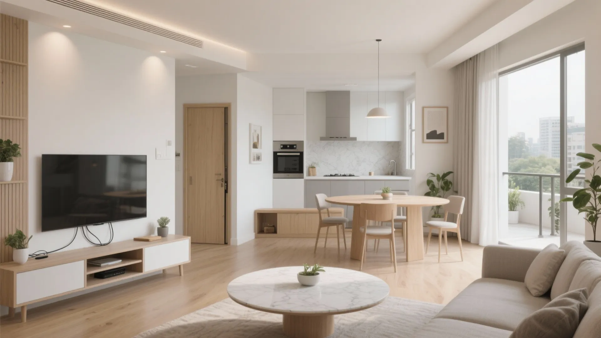 Open-plan living with a defined dining pocket