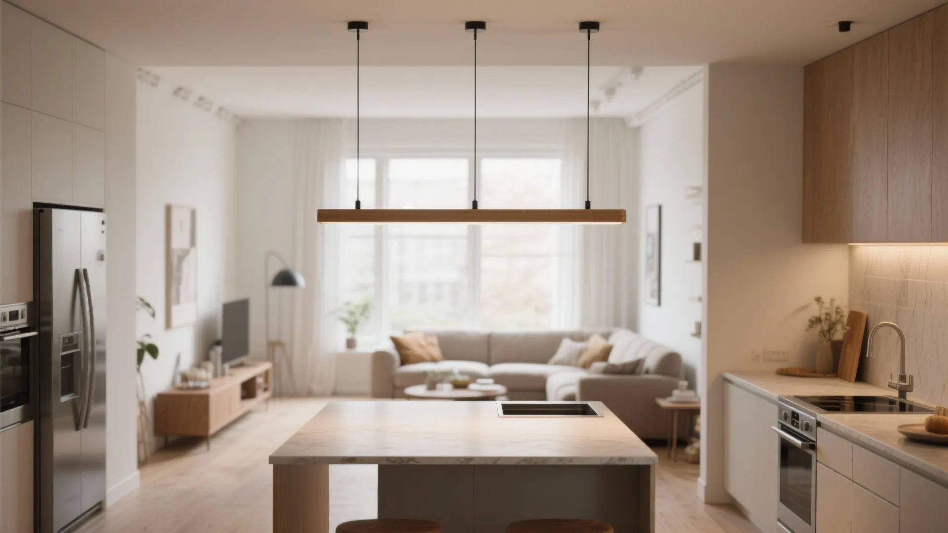 3. Use as a divider in an open-plan studio kitchen