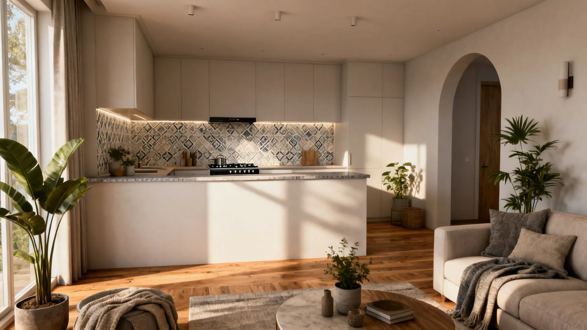 5 Small-Space Ideas to Separate Kitchen and Living Room