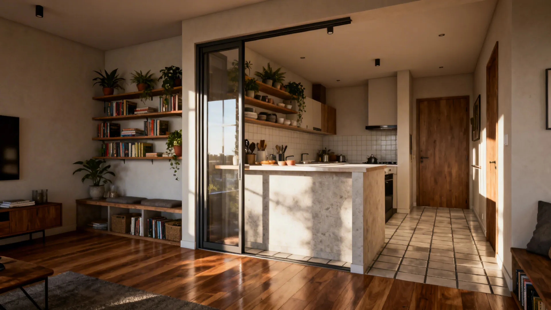 5 Small-Space Ideas to Divide Kitchen and Living Room