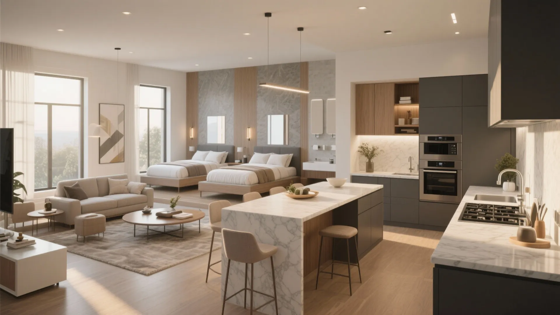 3. Open-Plan Living with En-Suite Flex Rooms