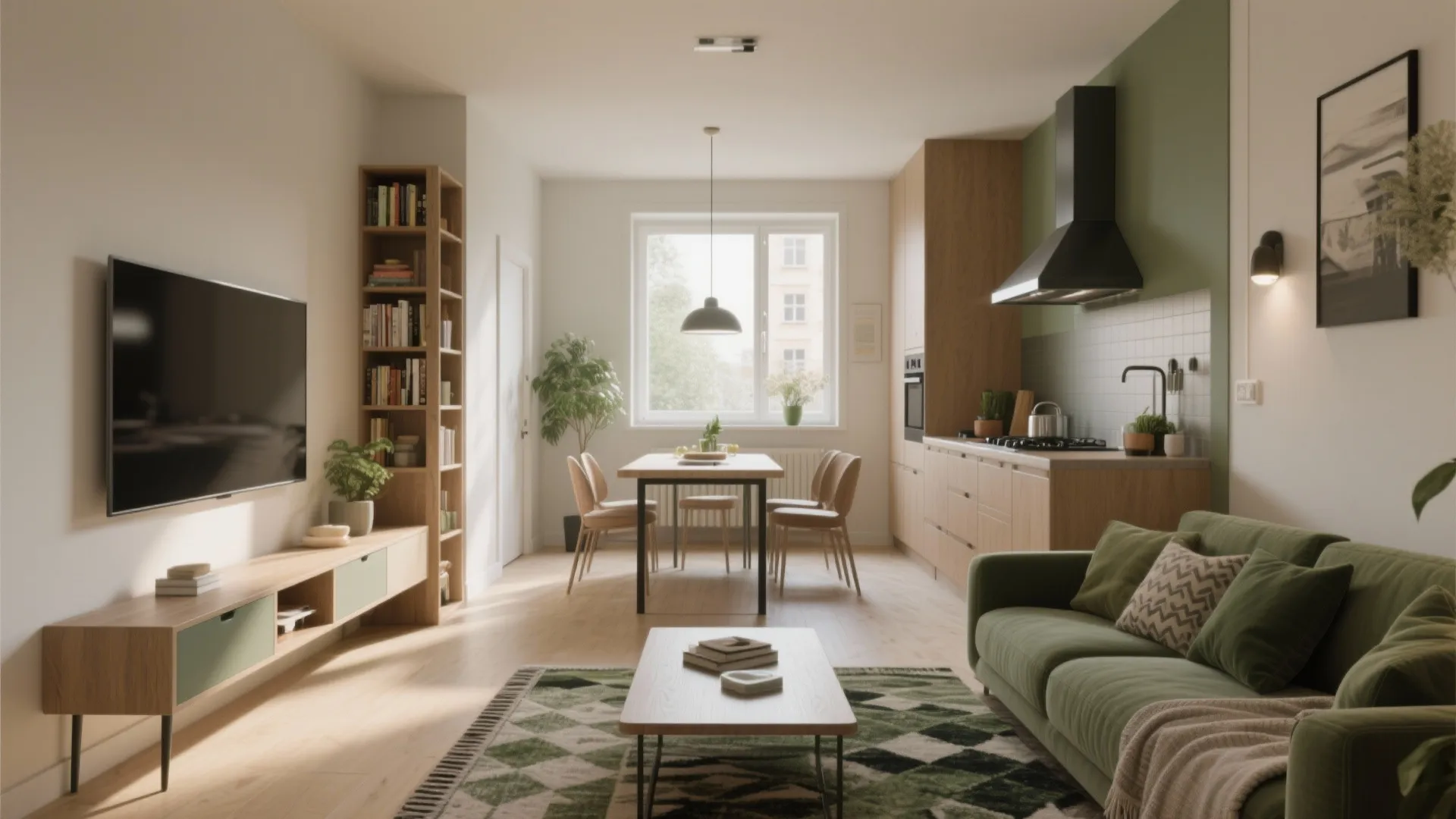 Open-plan living with flexible zones