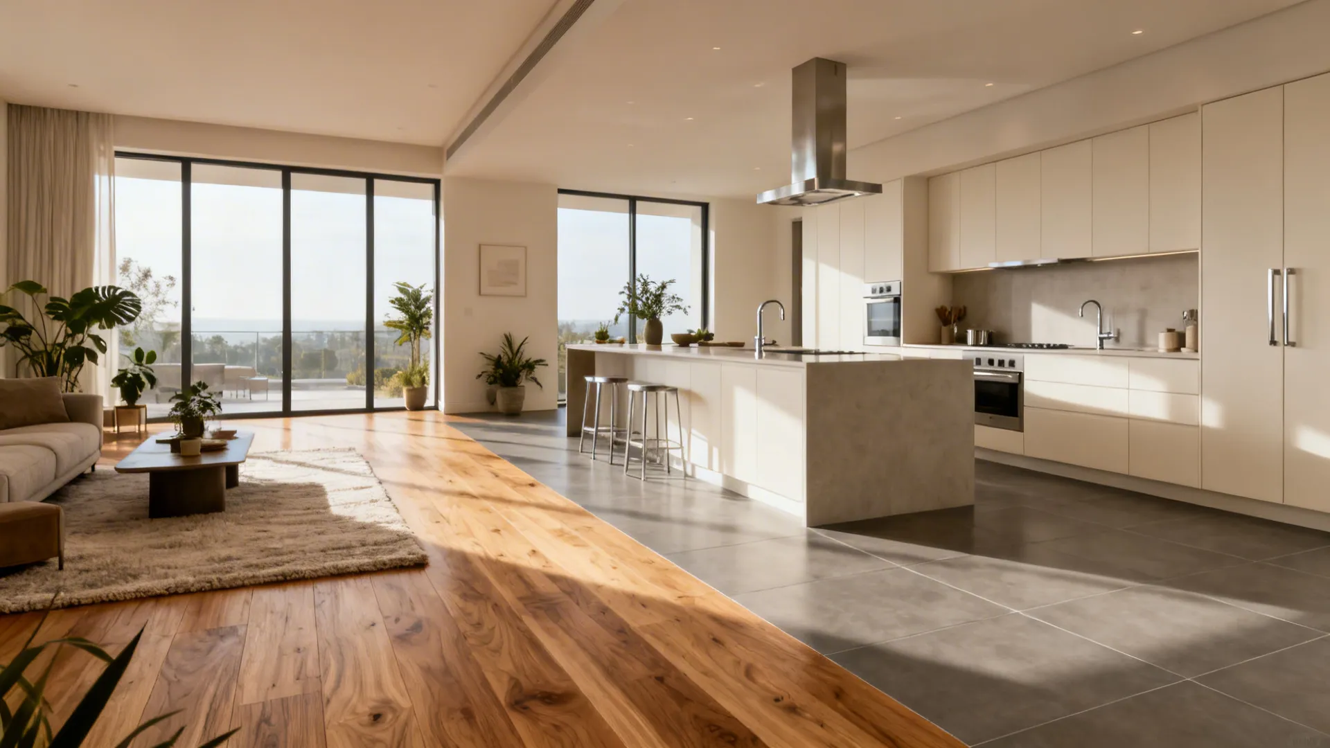 5 Open Plan Kitchen Living Room Flooring Ideas
