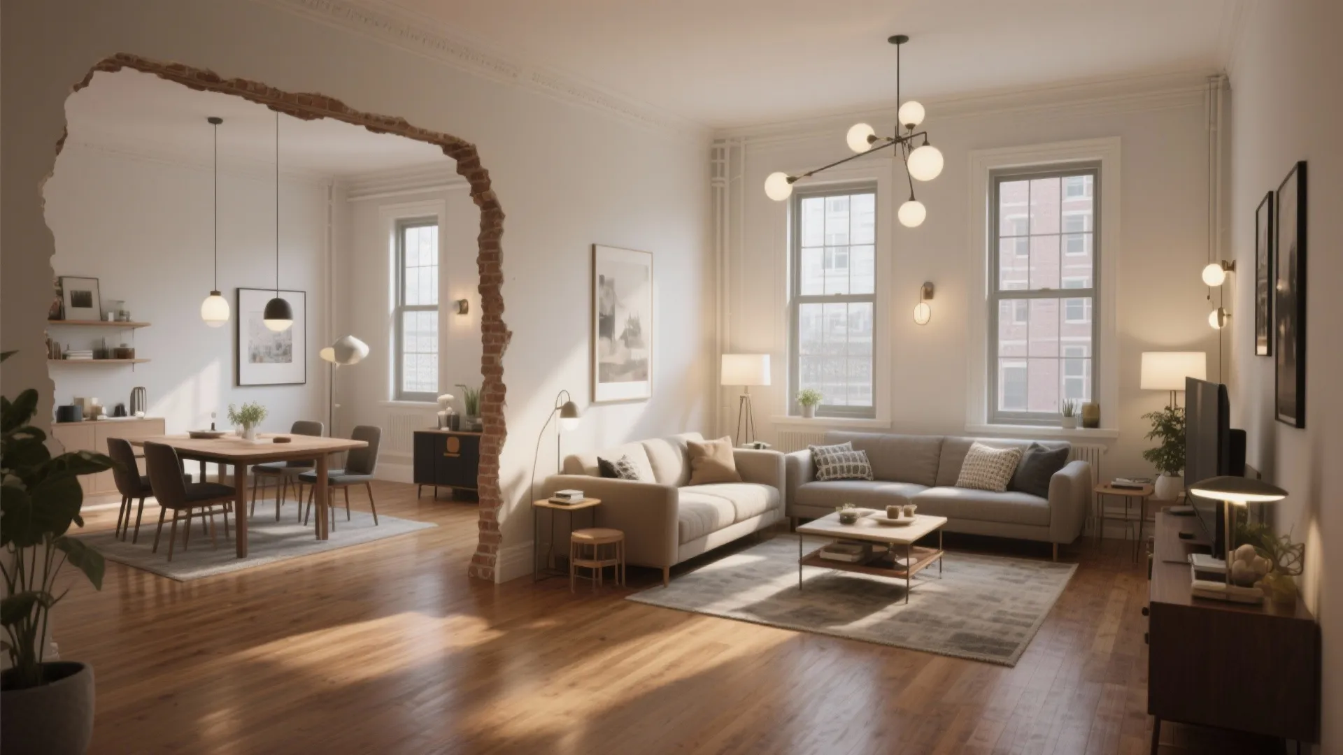 Maximize flow with an open-plan living area