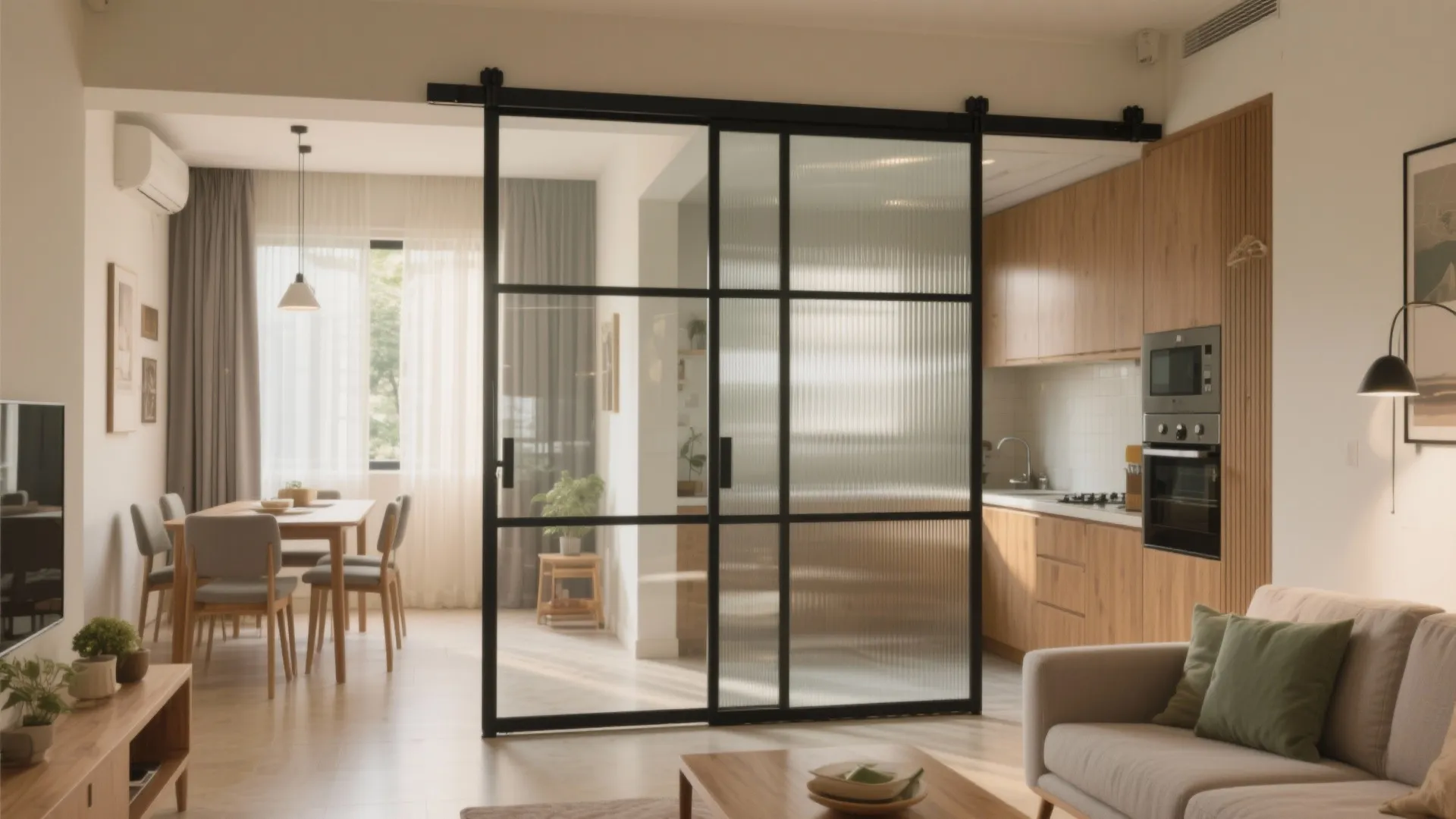 [Section: Inspiration List] 1) Open-plan living with sliding boundaries