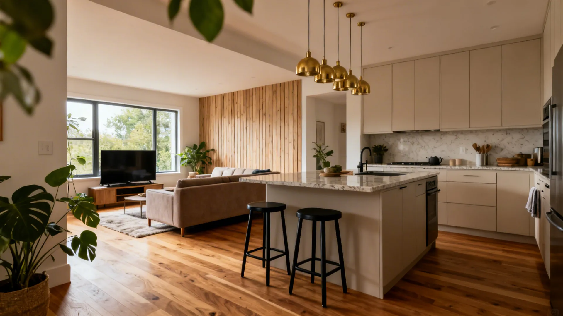 5 Clever Ideas for Open Living Room and Kitchen