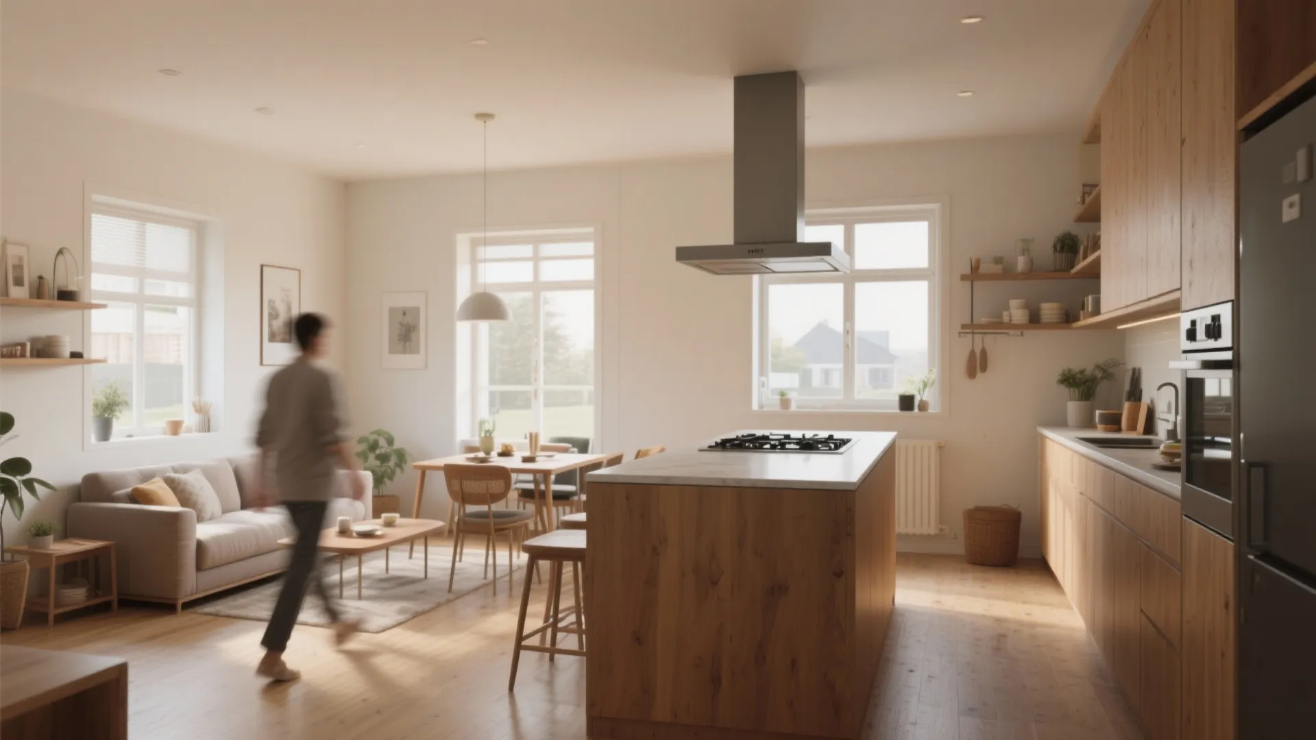 Maximize an open-plan living area