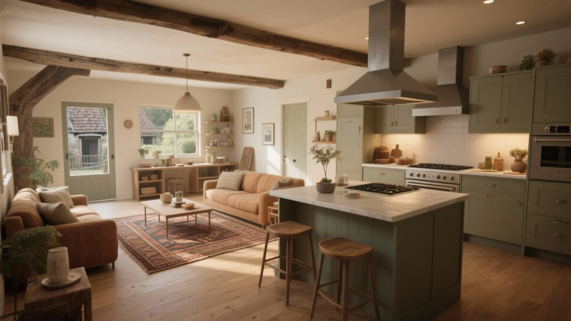 4. Open-plan kitchen with defined zones