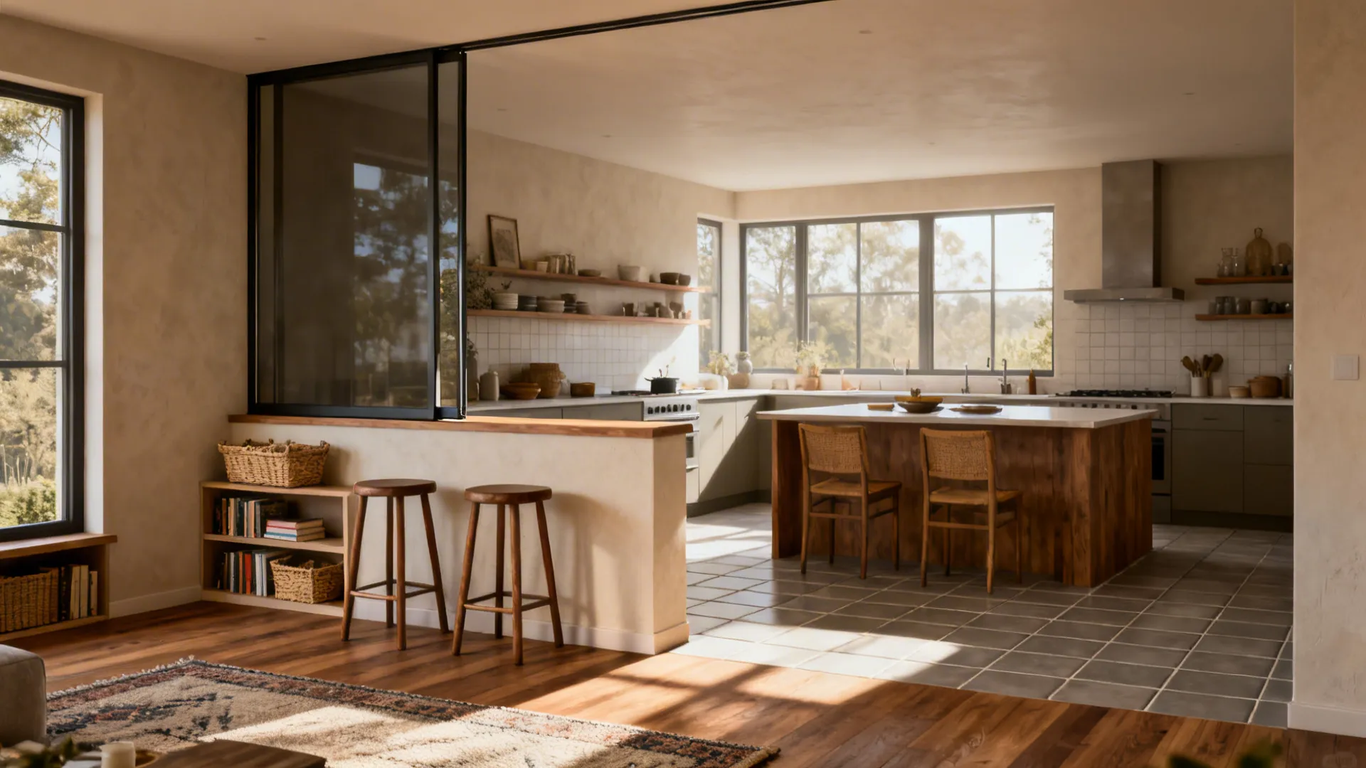 5 Ways to Separate an Open-Plan Kitchen