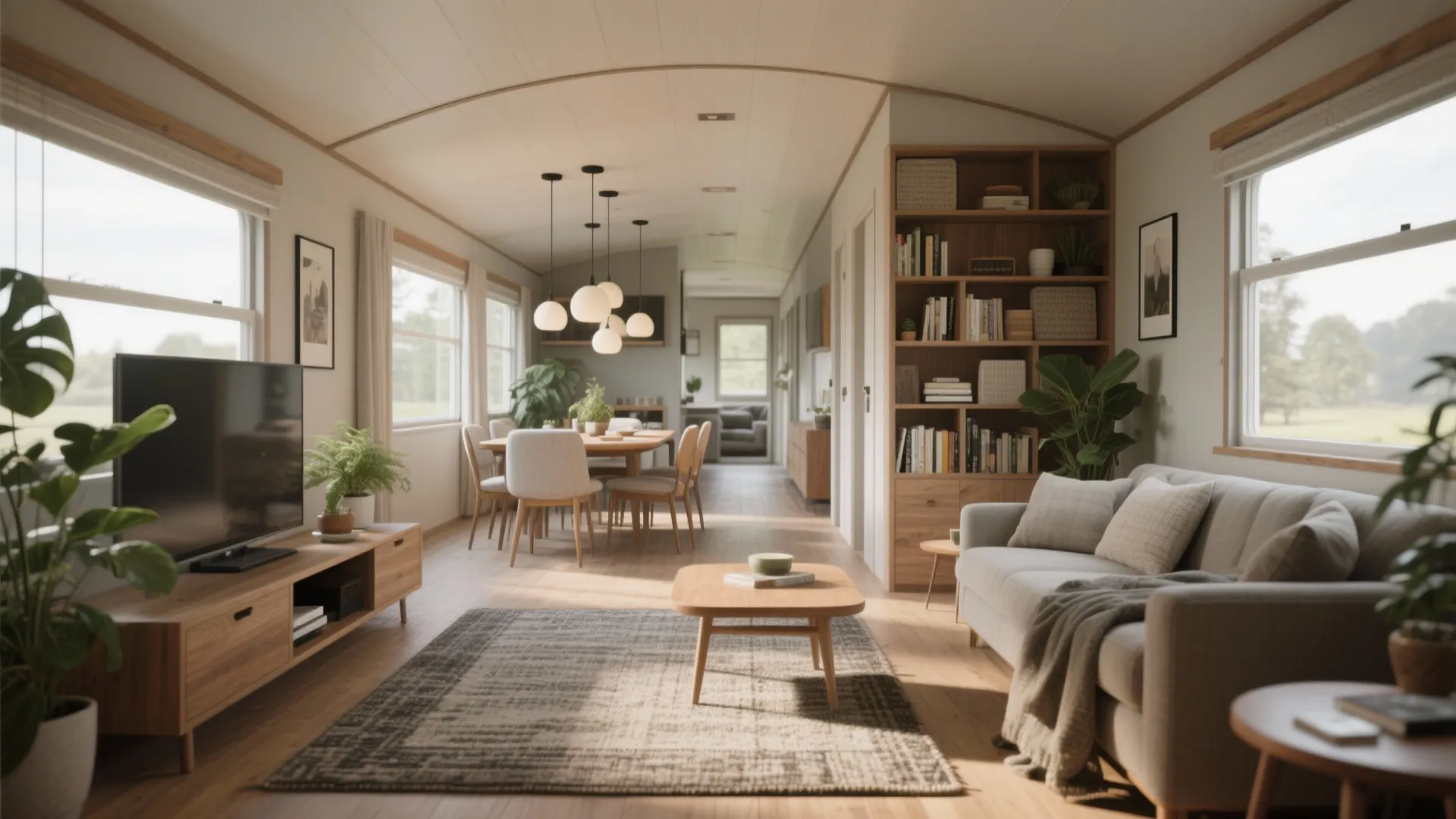 1. Open-plan living with clearly defined zones