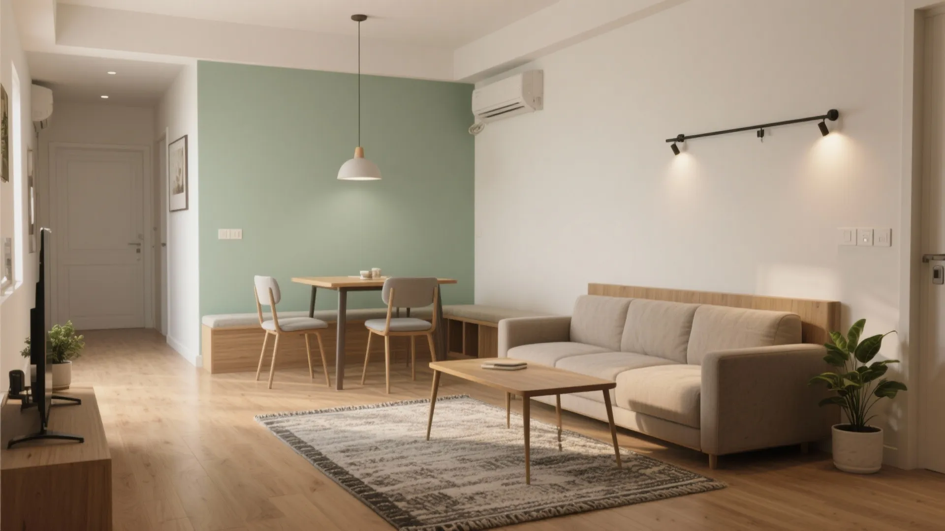 Open-Plan Living-Dining with Smart Zoning