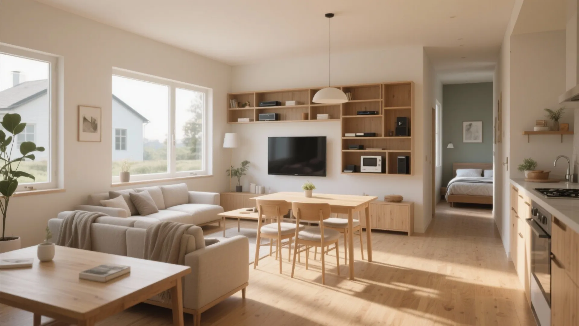 1. Open-plan living with a private sleeping wing