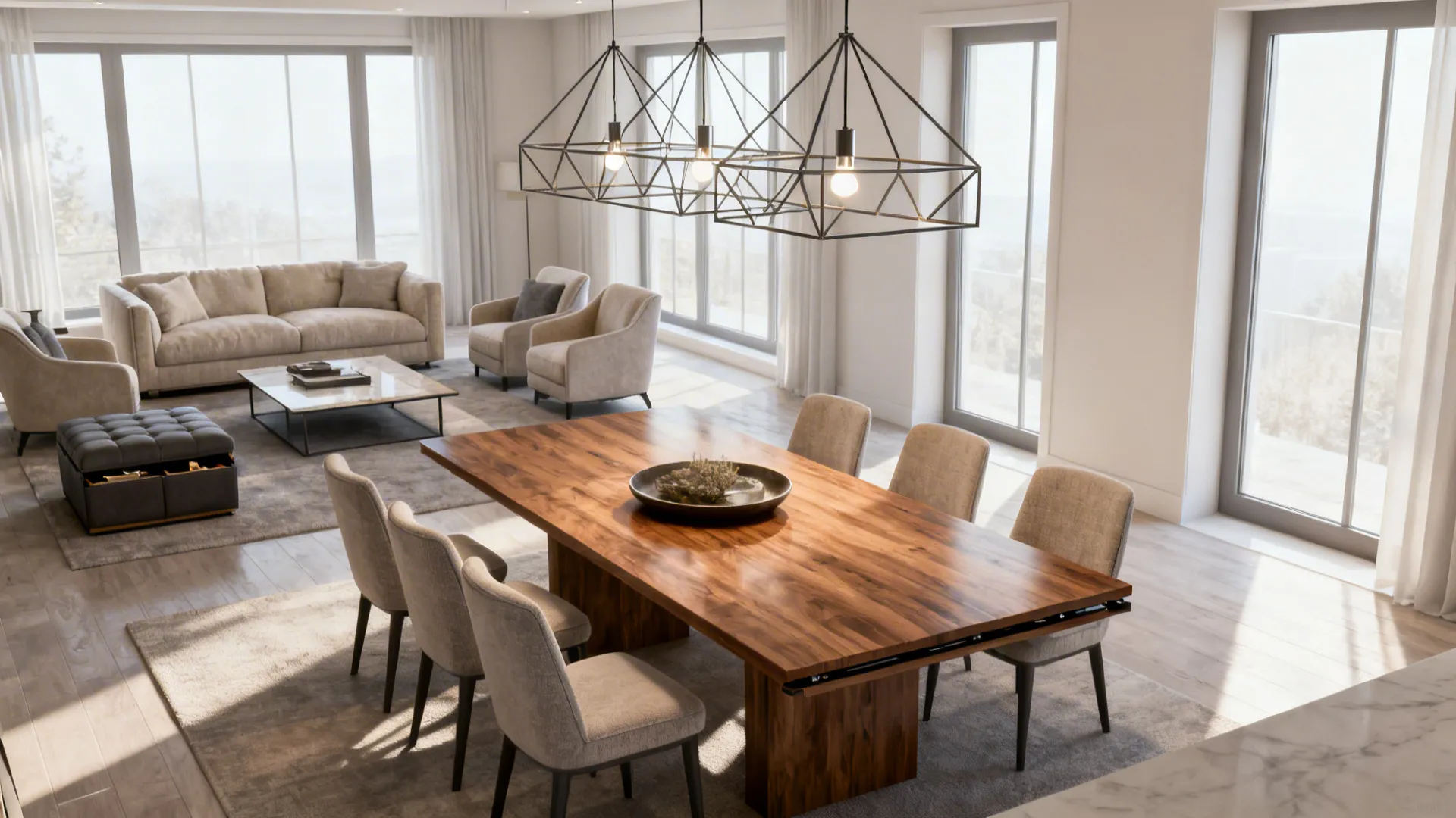 4. Sala de estar y comedor / Salón-comedor