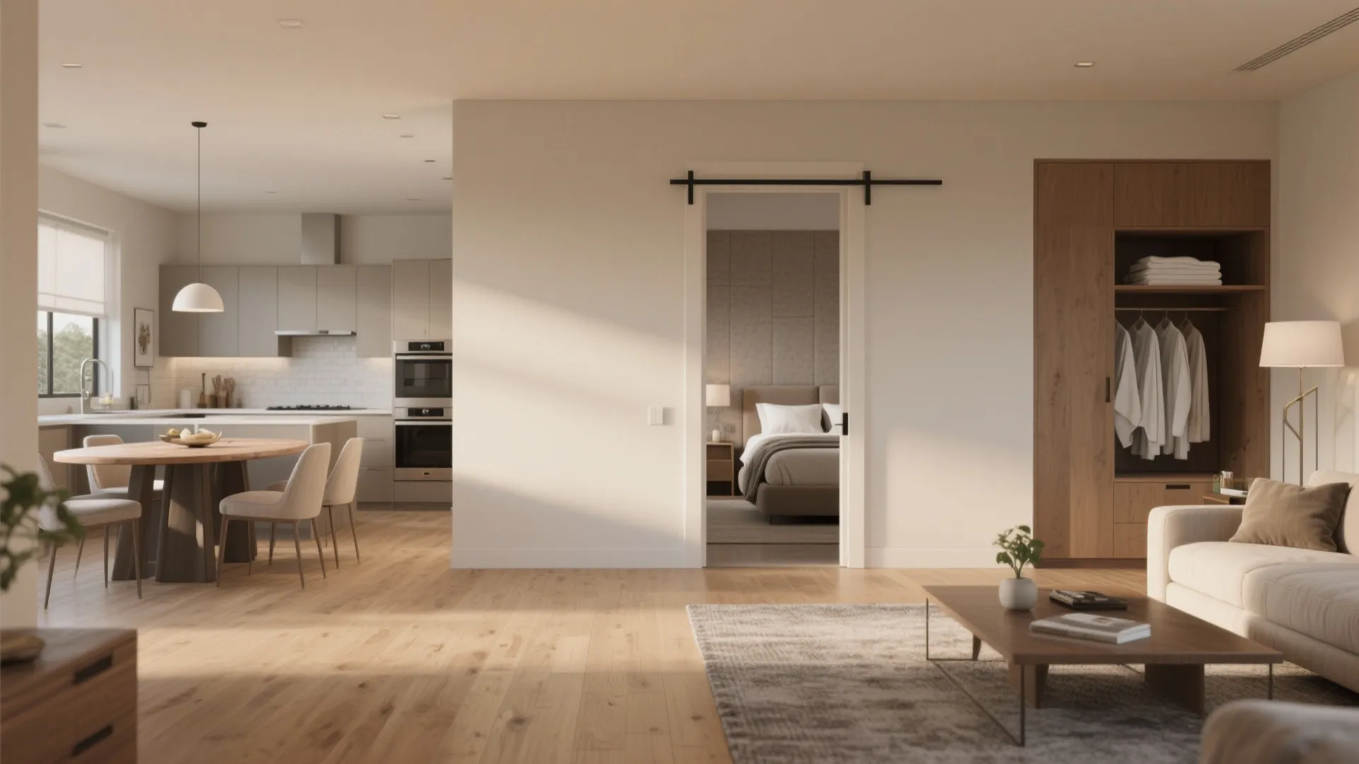 1. Open-plan living with a private master suite