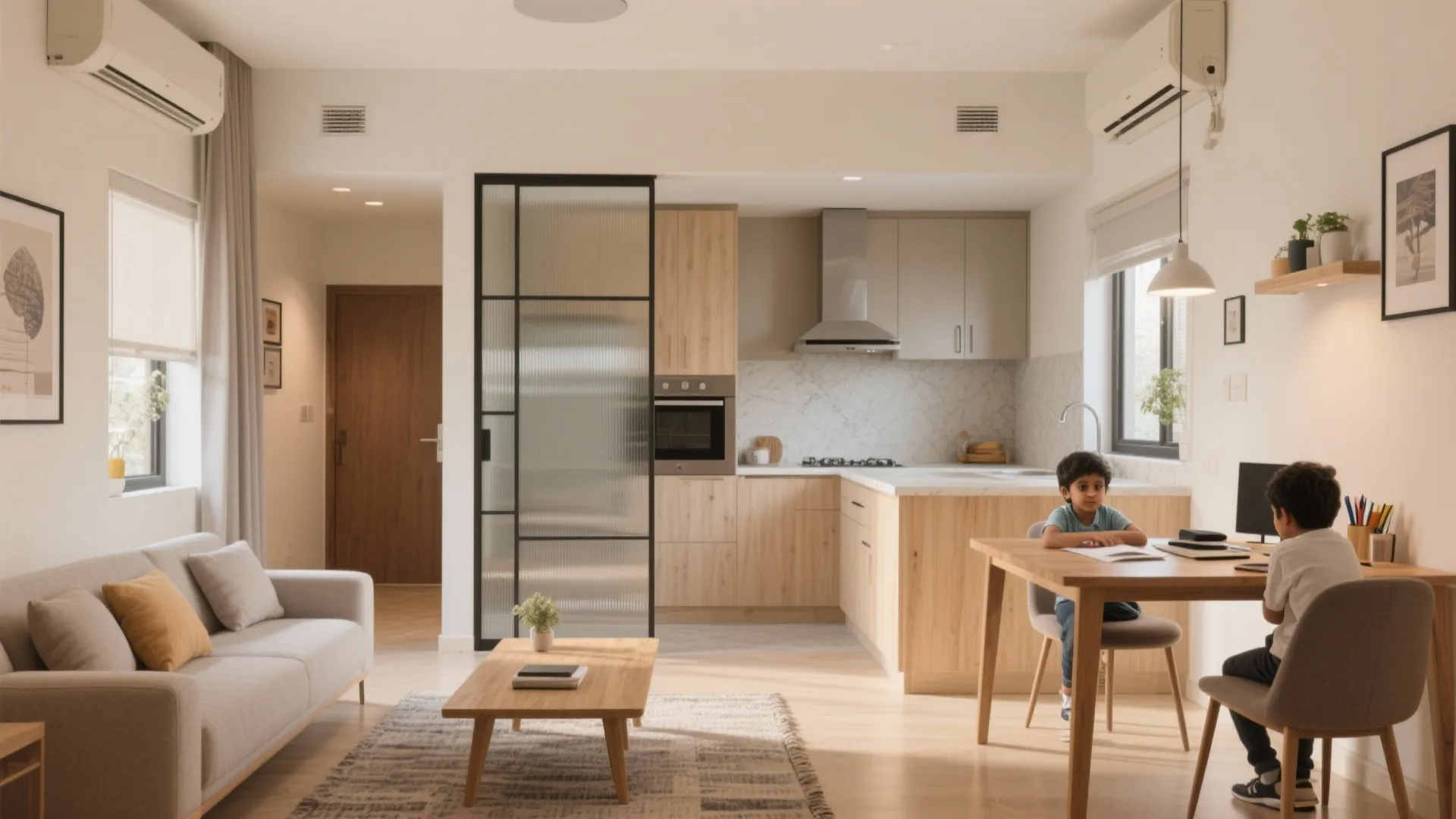 Open-plan living with smart separation