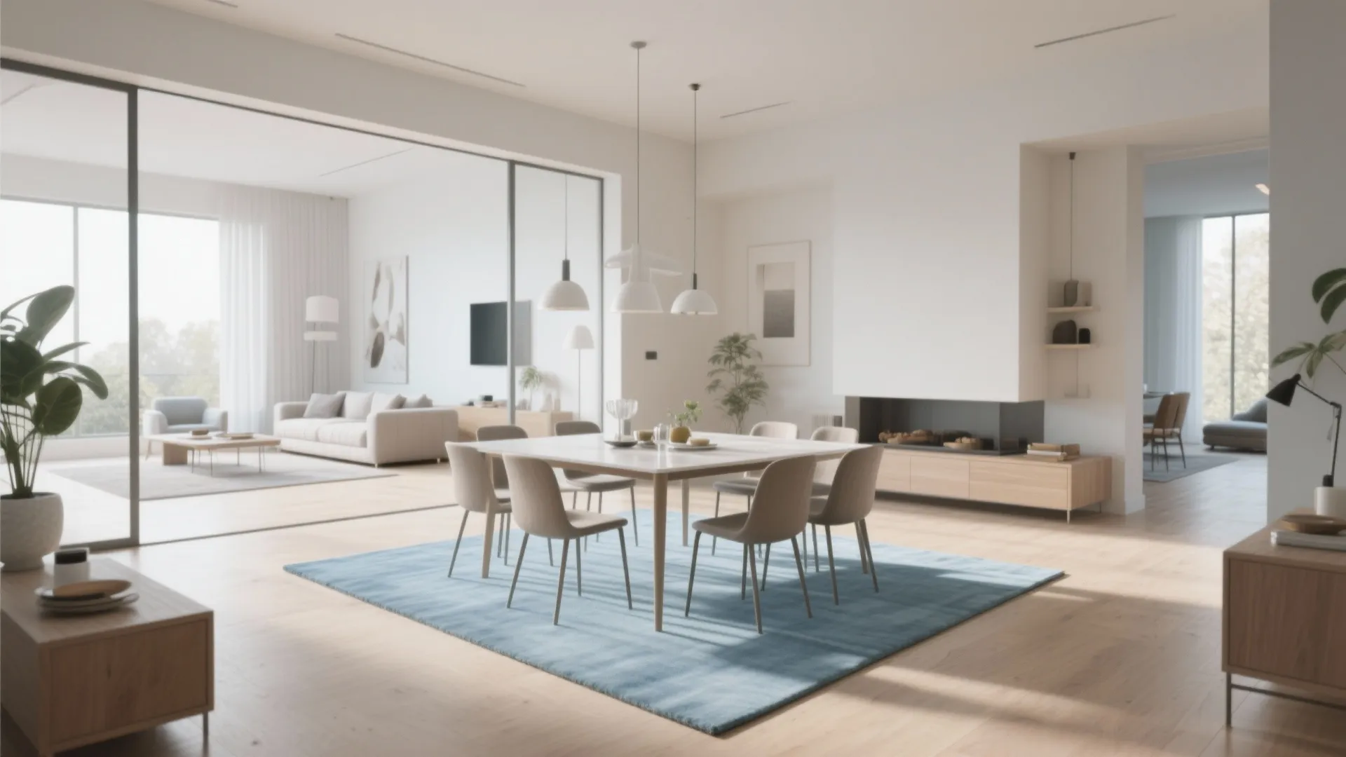 4. Define a dining nook in an open plan