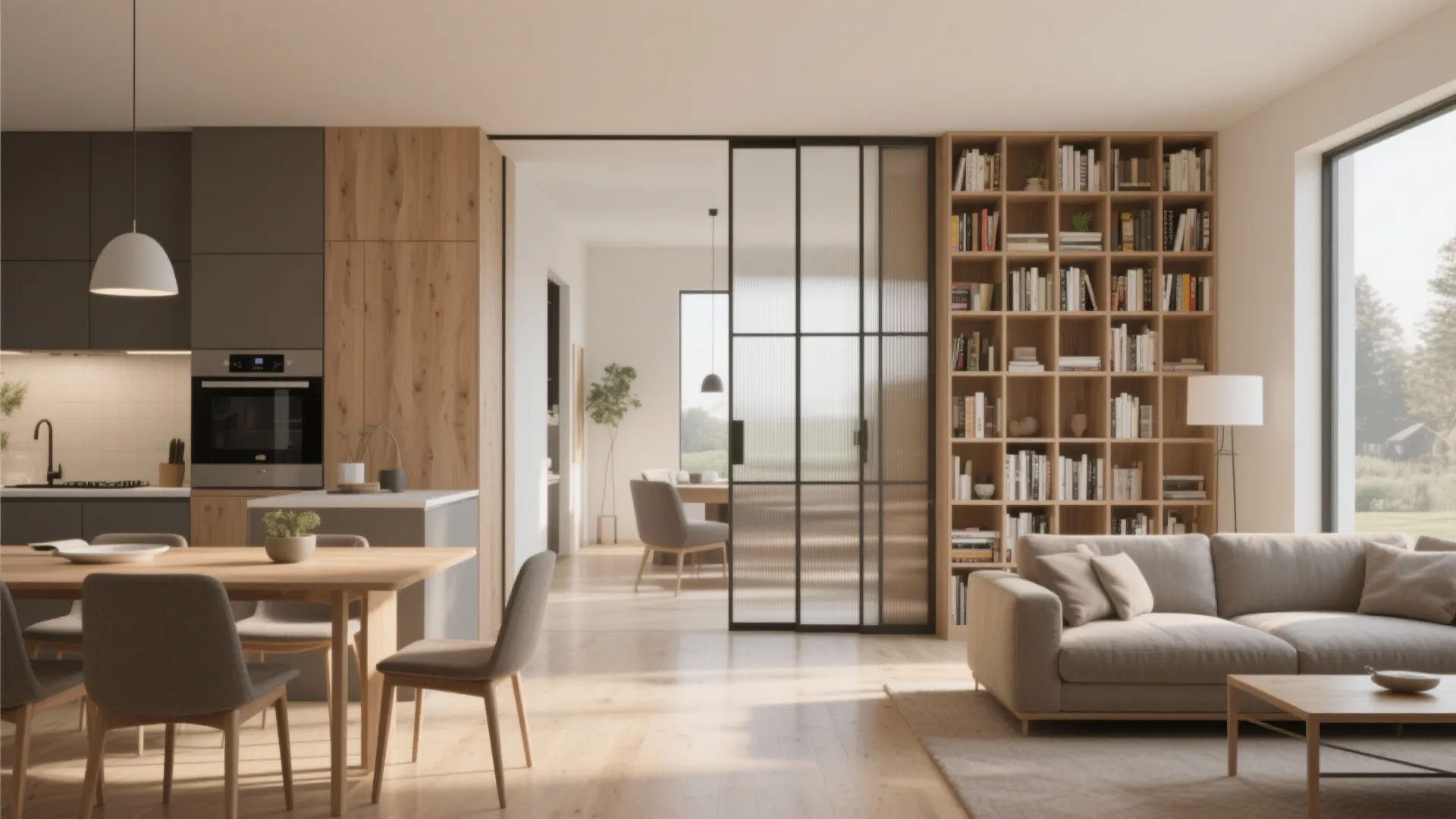 1. Open-plan core with flexible partitions