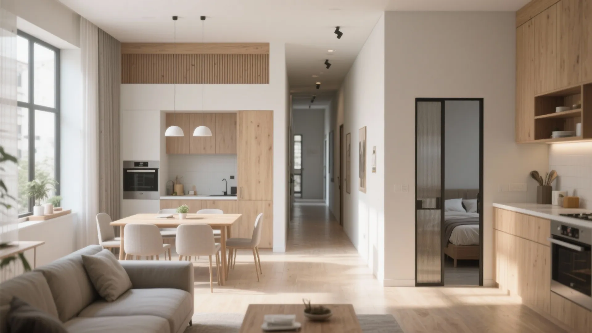 2. Open Plan Living with Pocket Bedrooms