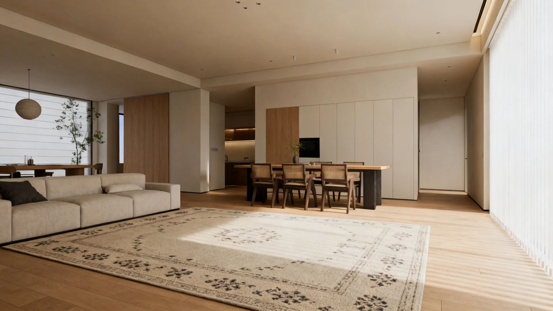 2. Define an open-plan living space