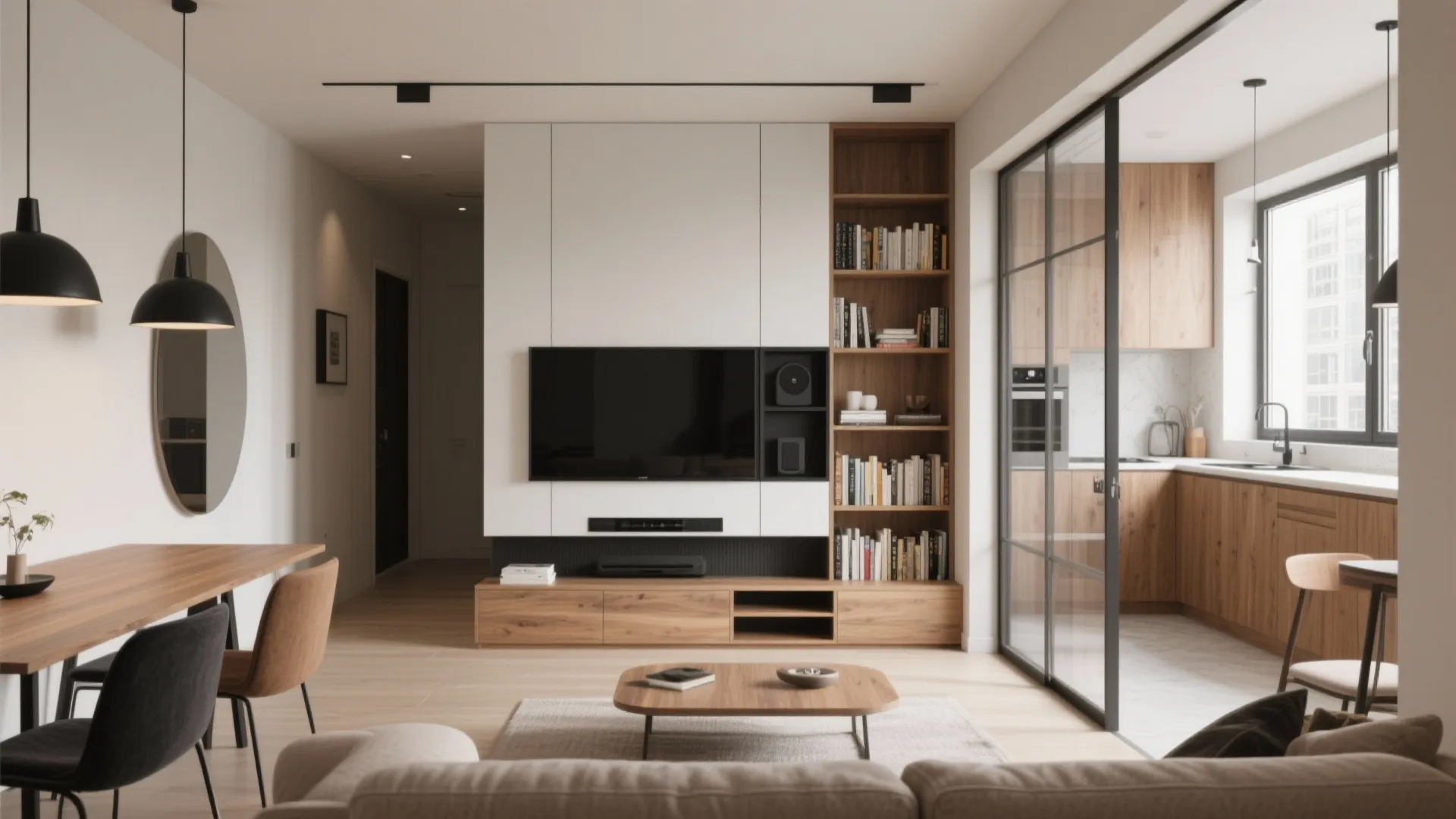 Open-plan living with a smart core