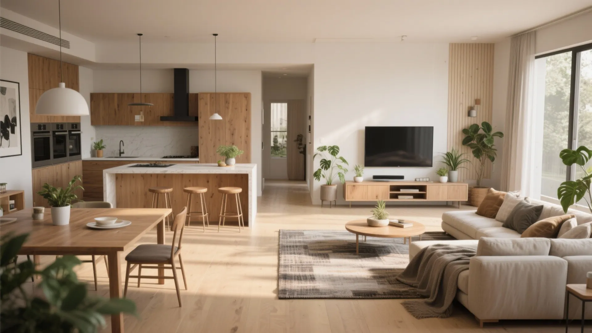 3. Open Plan Living with Defined Stations