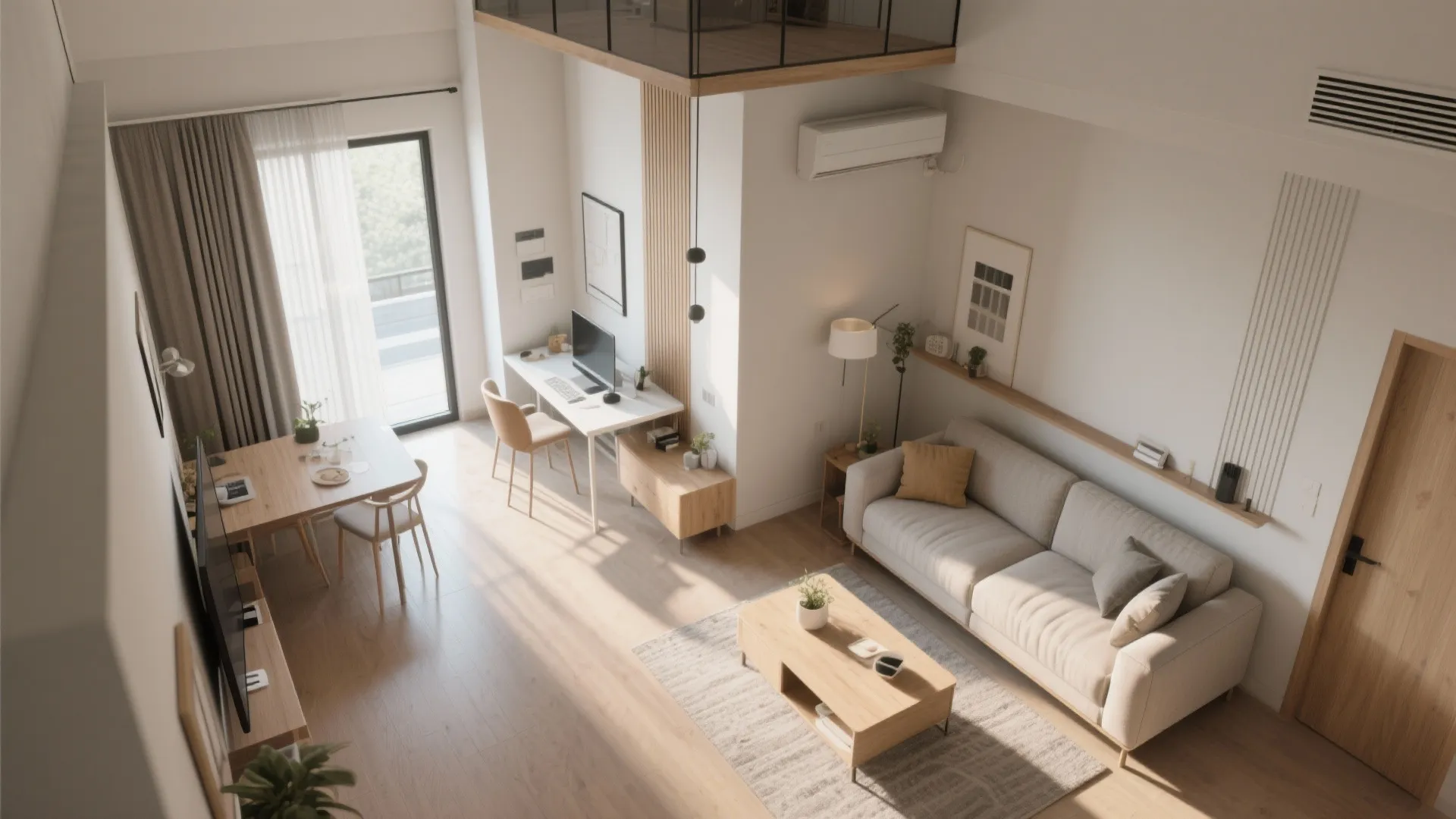 Open-Plan Living–Dining Flow in a 2 BHK