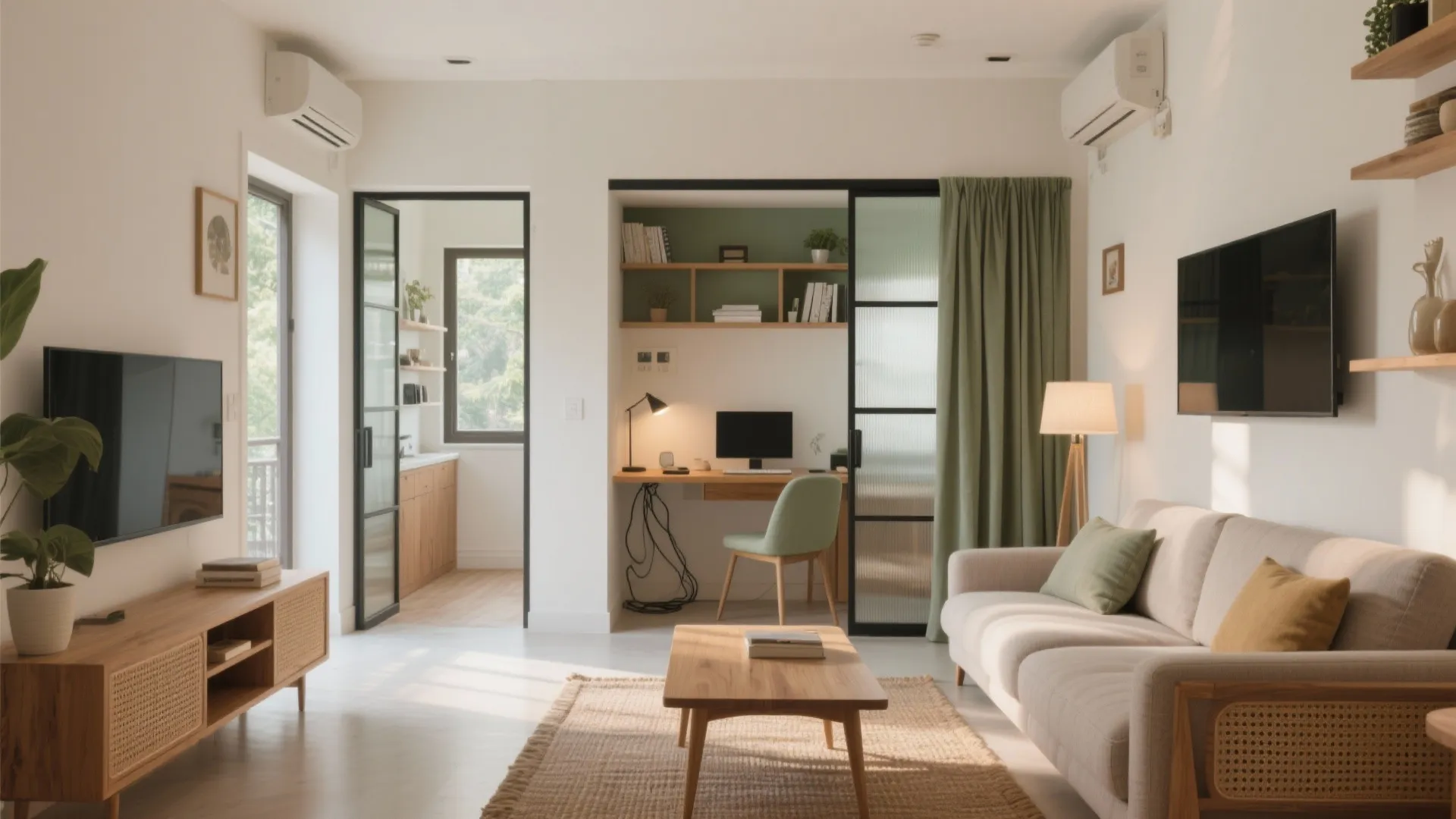 Open-plan living that doubles as a workspace