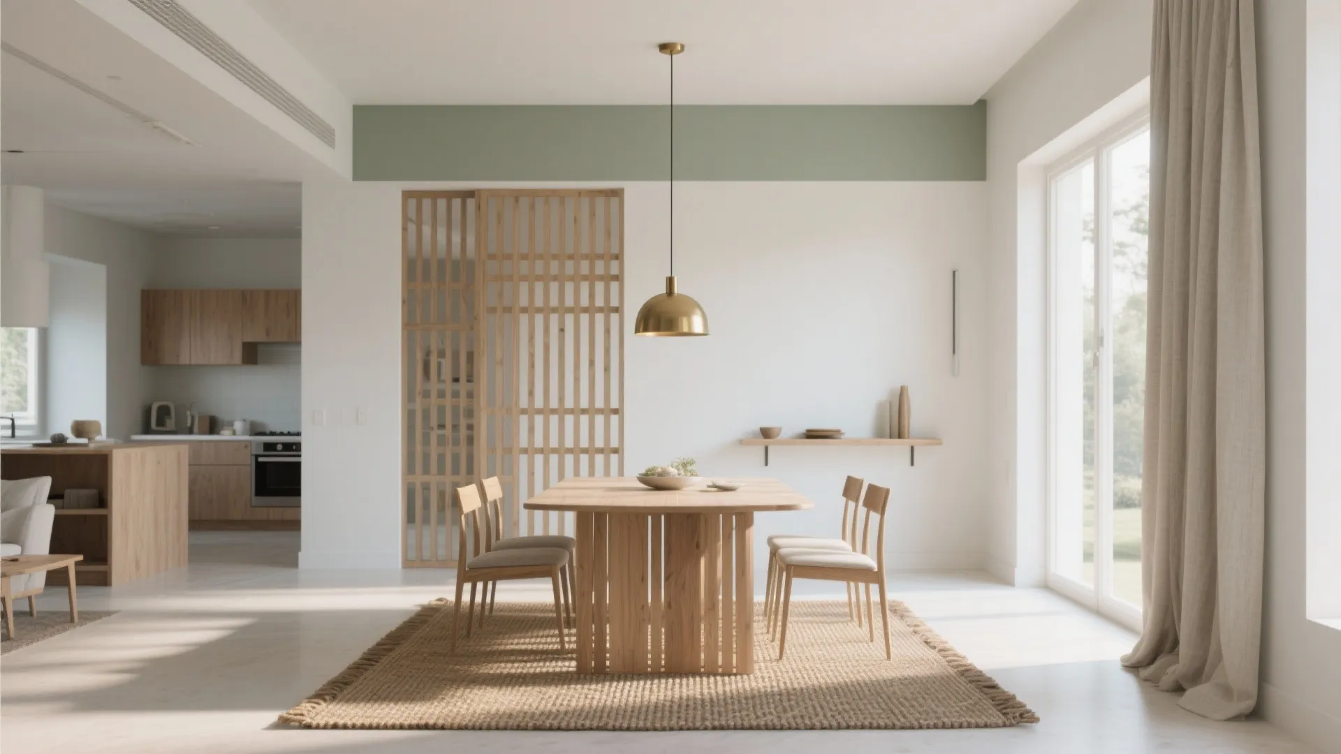 Open-Plan Dining with Visual Zoning