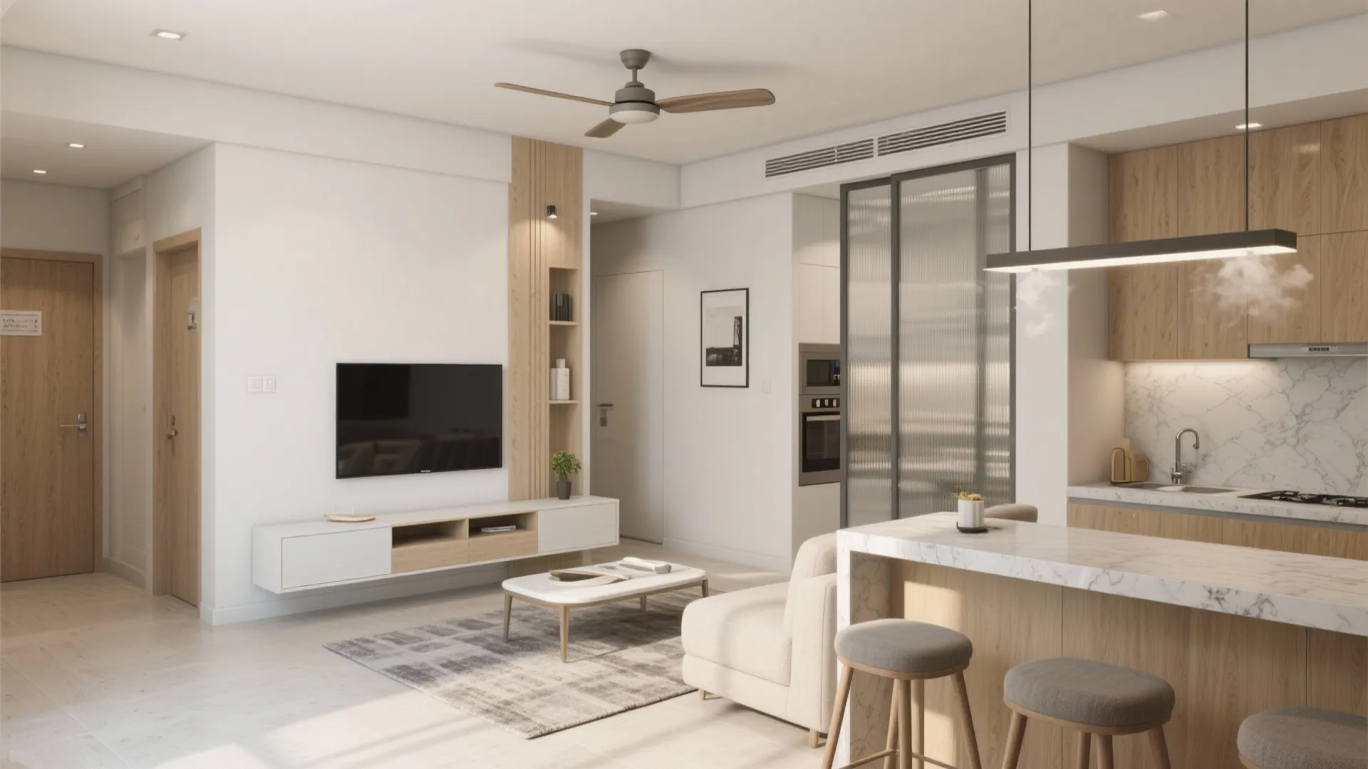 Open-plan flow with smart zoning