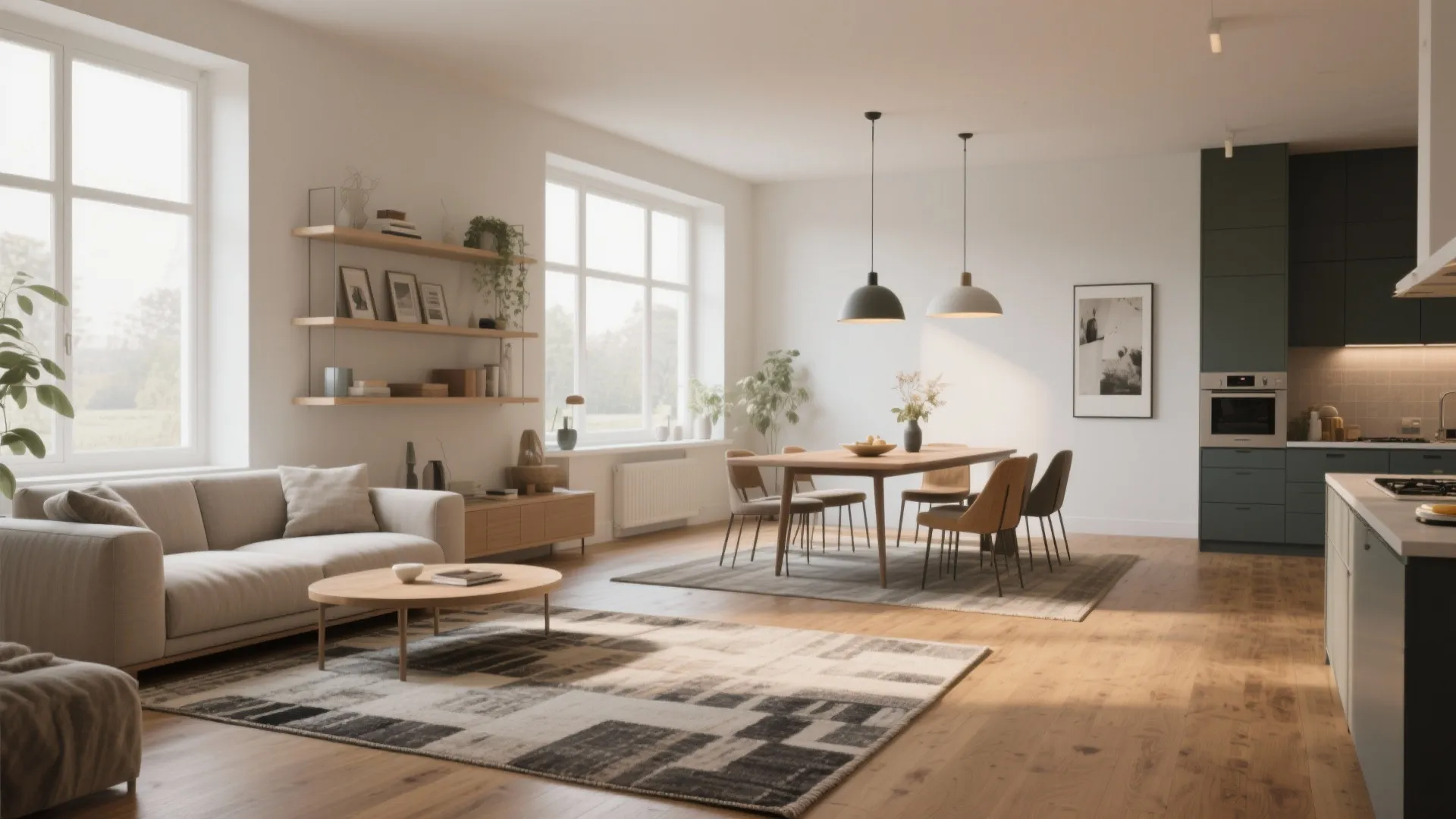 1. Open-Plan Living with Zoned Areas