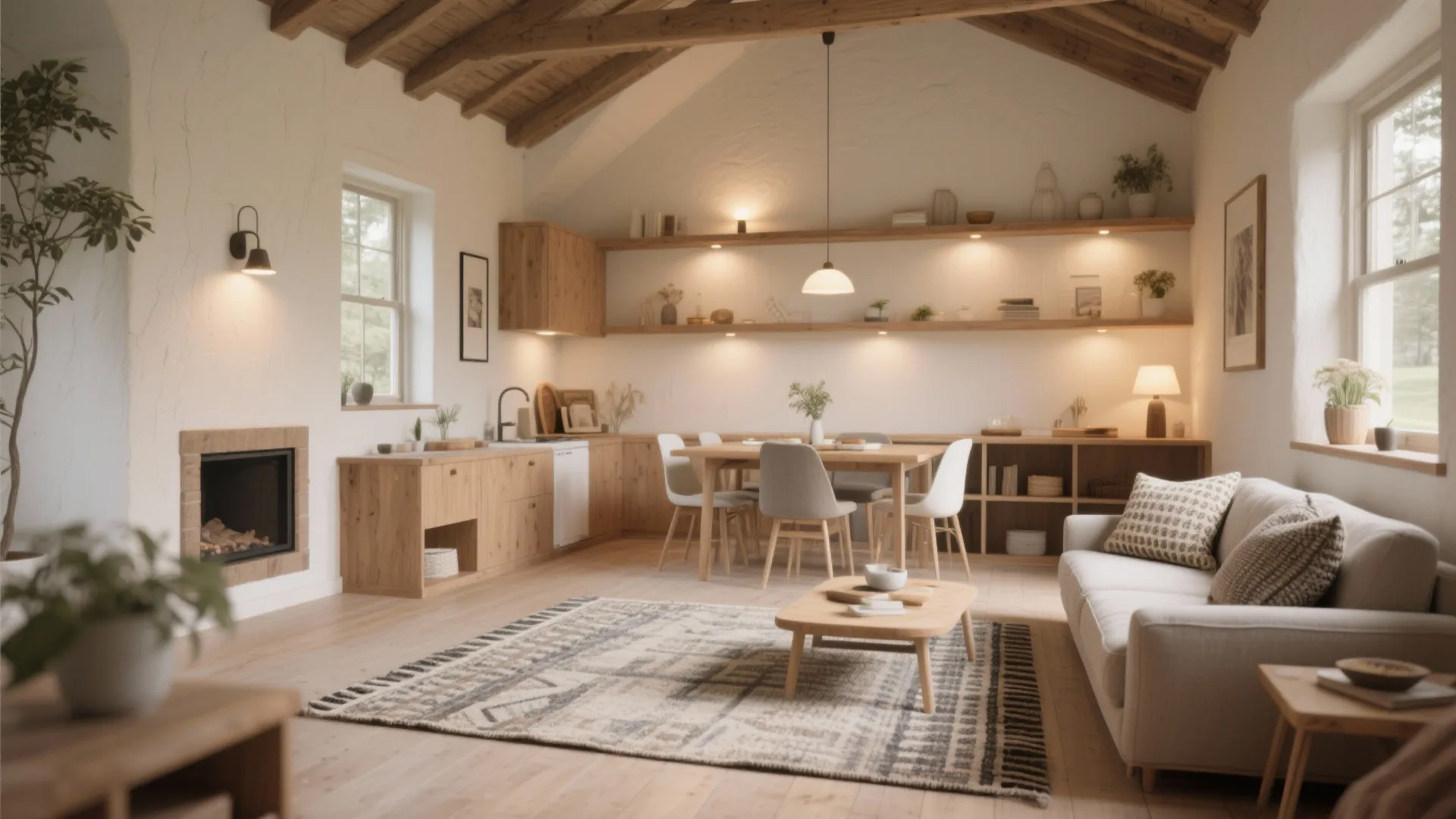 1. Open-plan living with zoned functions