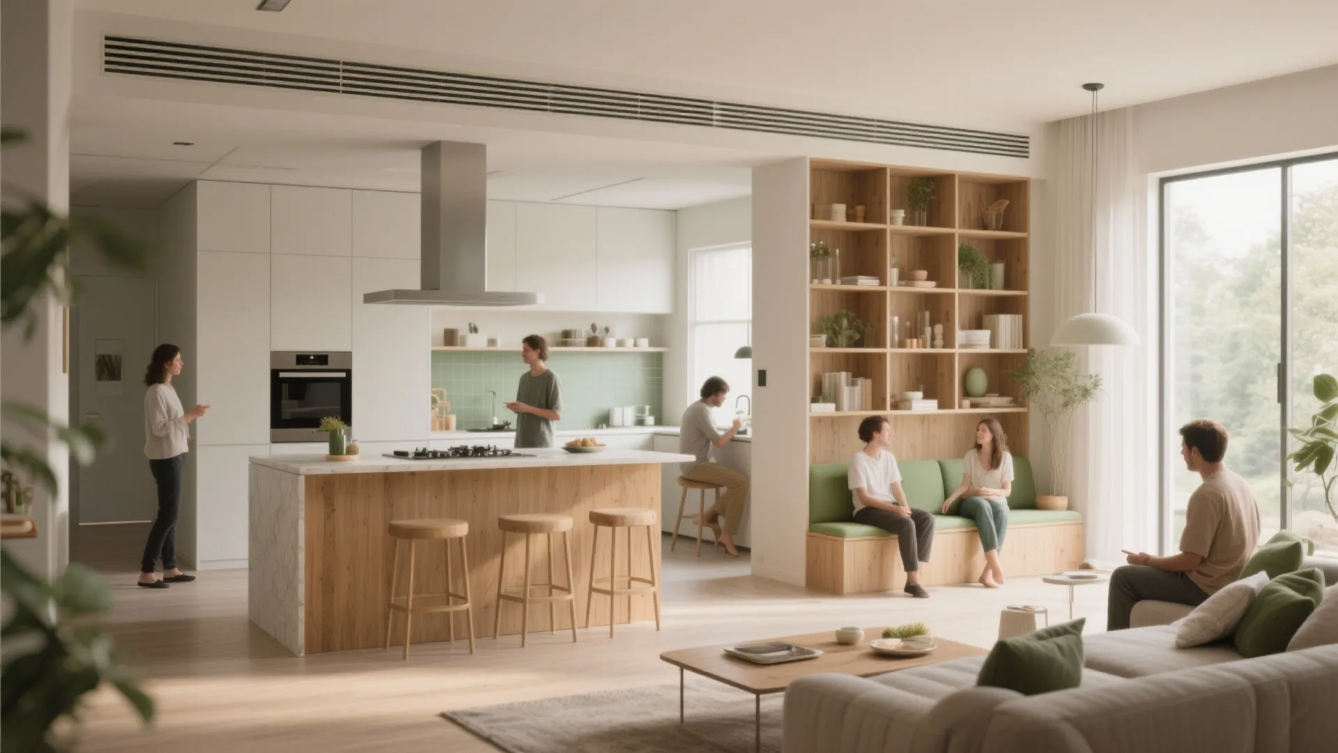 1. Open-plan living with zoned function