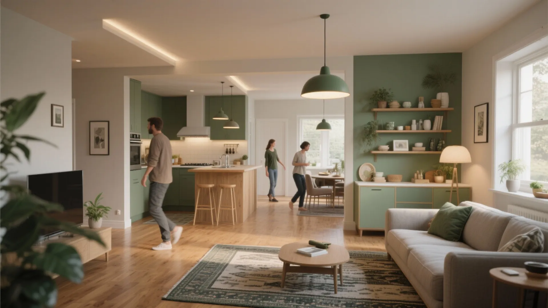 1. Open-plan living with zoned functions