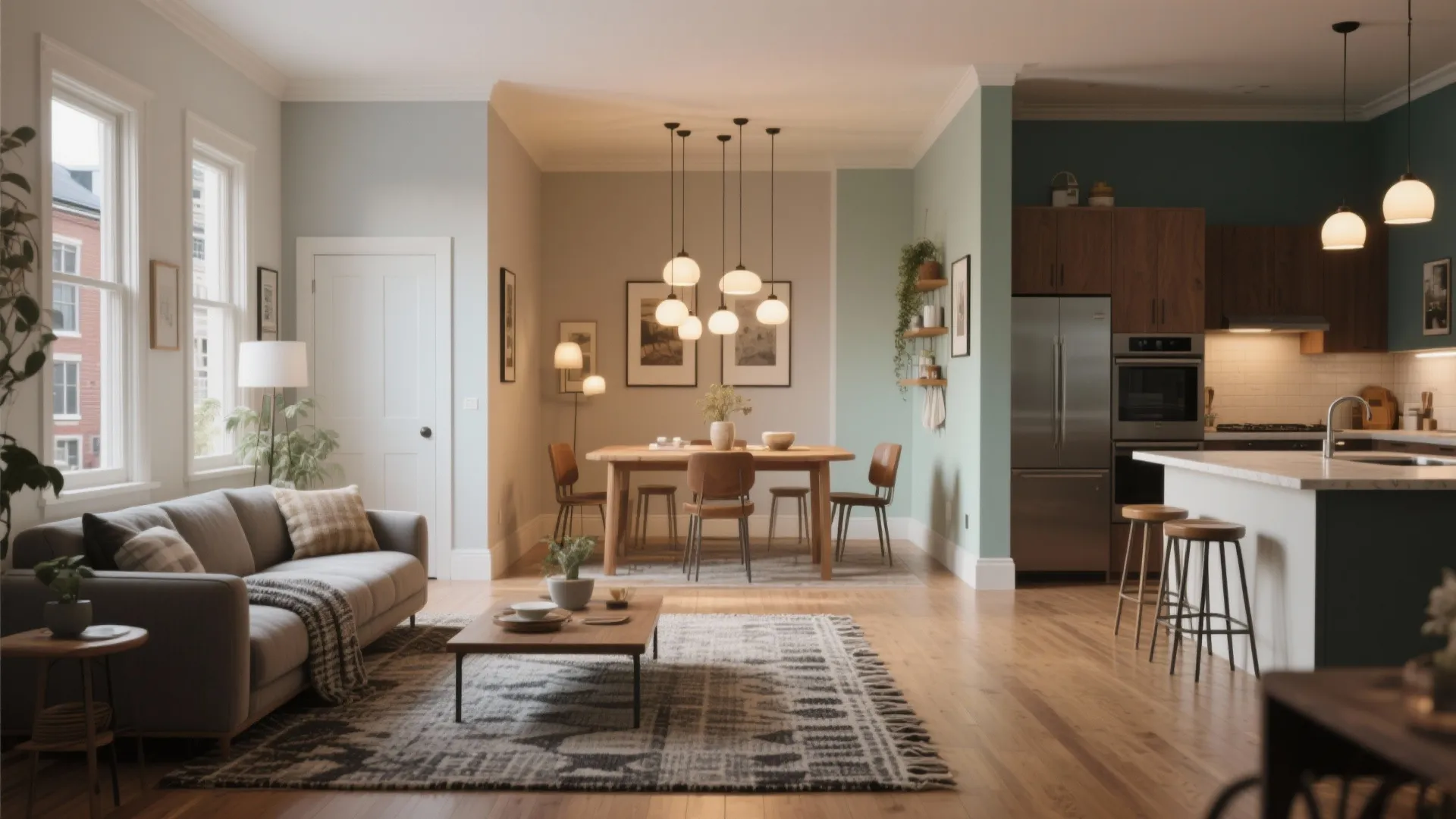 2. Open-Plan Living with Zoned Areas