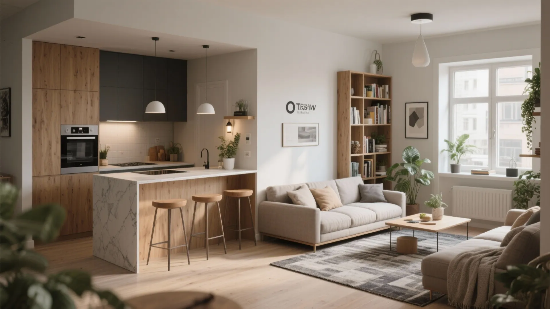 1. Open-plan living with zoned function