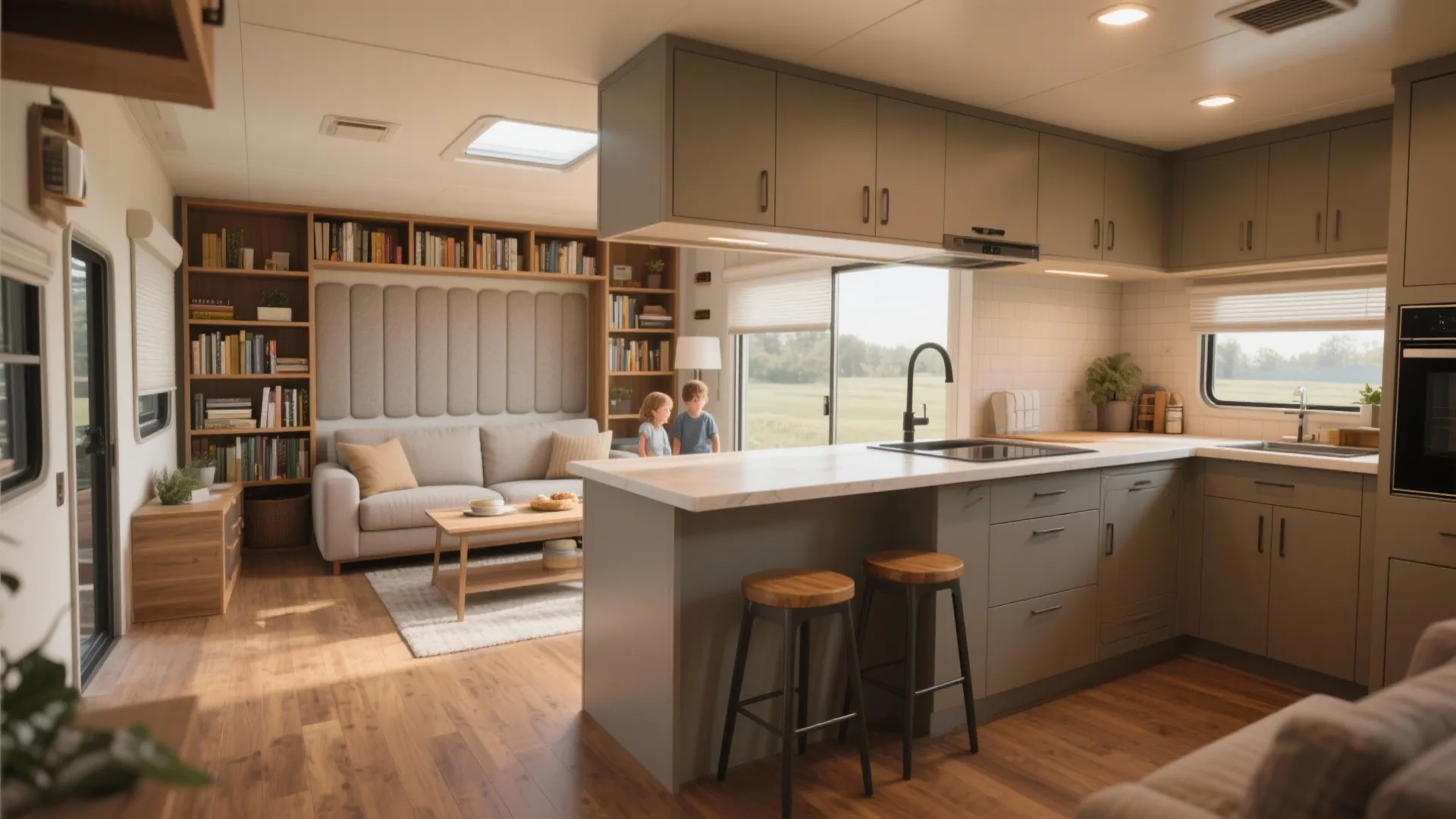 1. Open-plan living with zoned functions