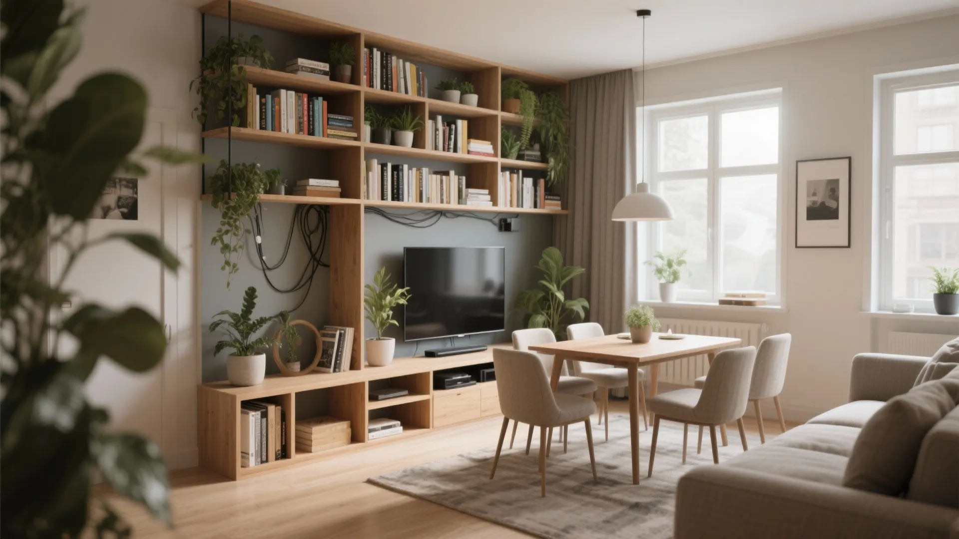 1. Open-plan living with zoned furniture