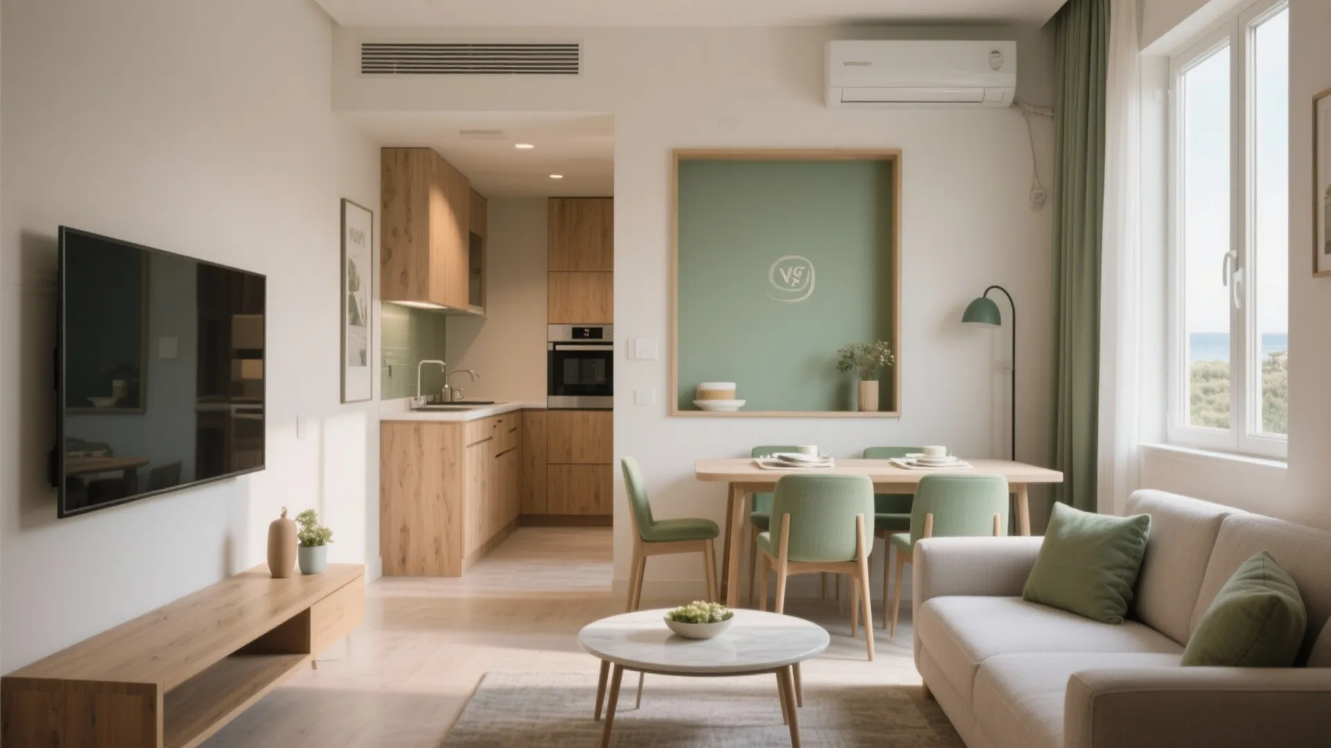 1. Open-plan living with zoned furniture