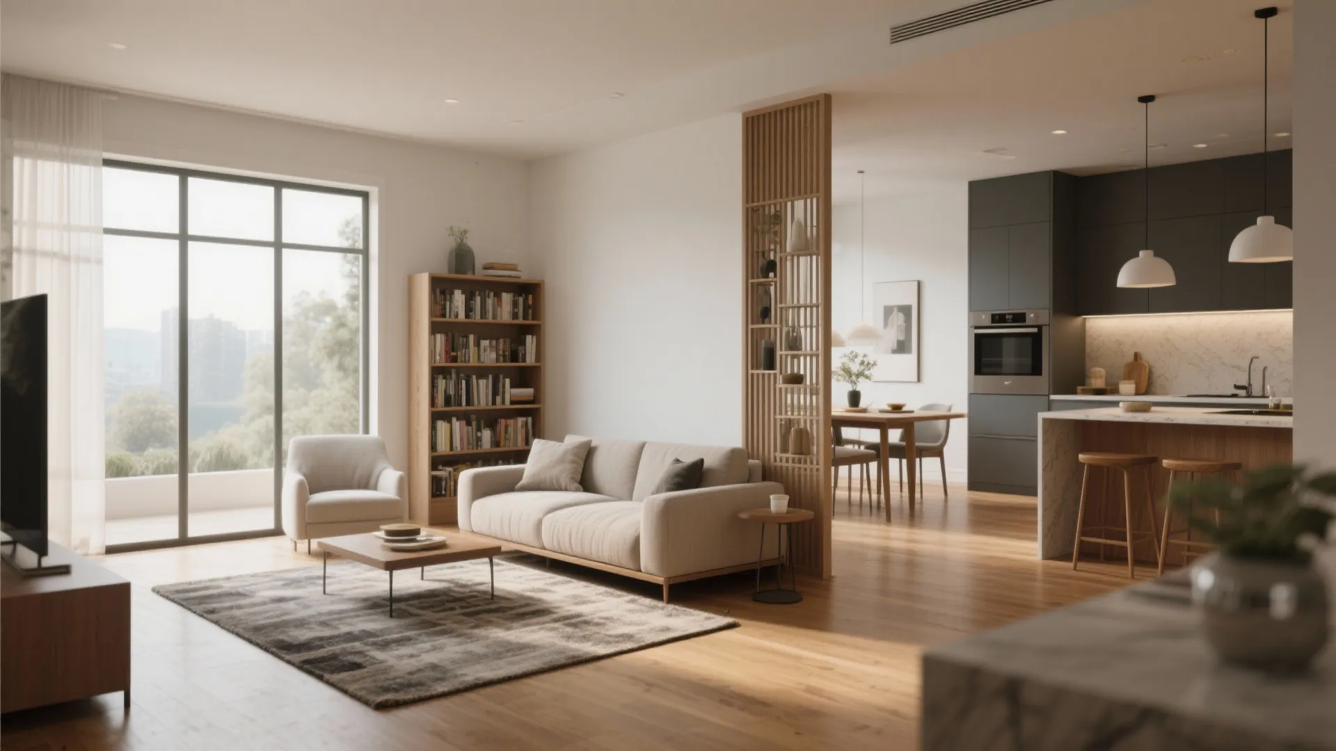 1. Open-plan living with zoned privacy