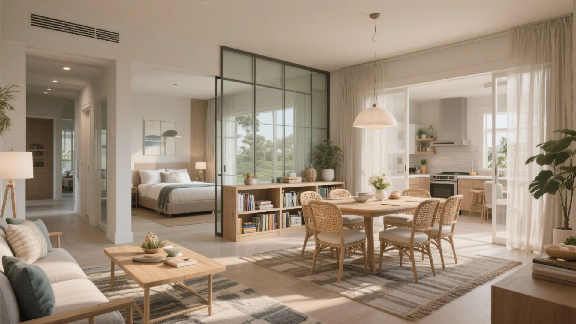 1. Open-plan living with zoned privacy