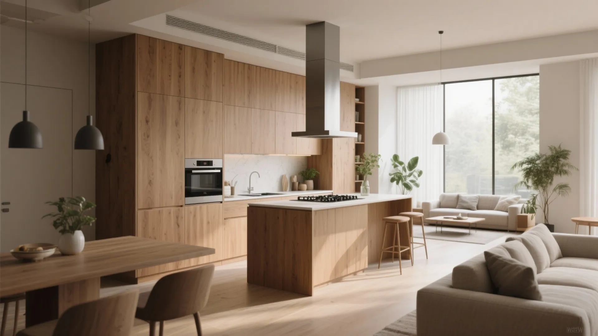 1. Open-plan living with zoned storage